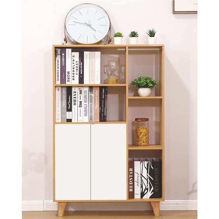 Kệ gỗ 2 cánh 5 ngăn. kích thước 120 x 72 x 24cm. gỗ mdf cao cấp