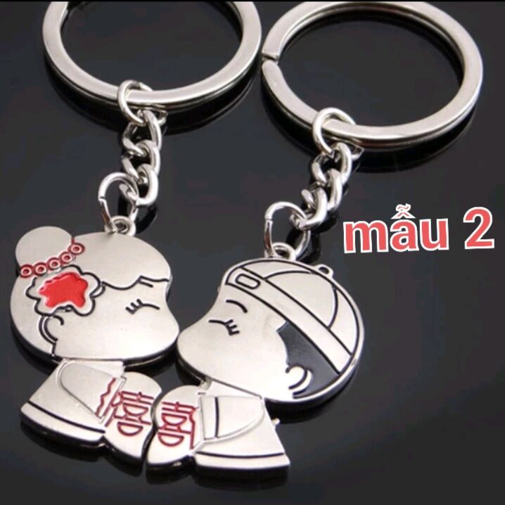 móc khóa cặp đôi hình cô dâu chú rể