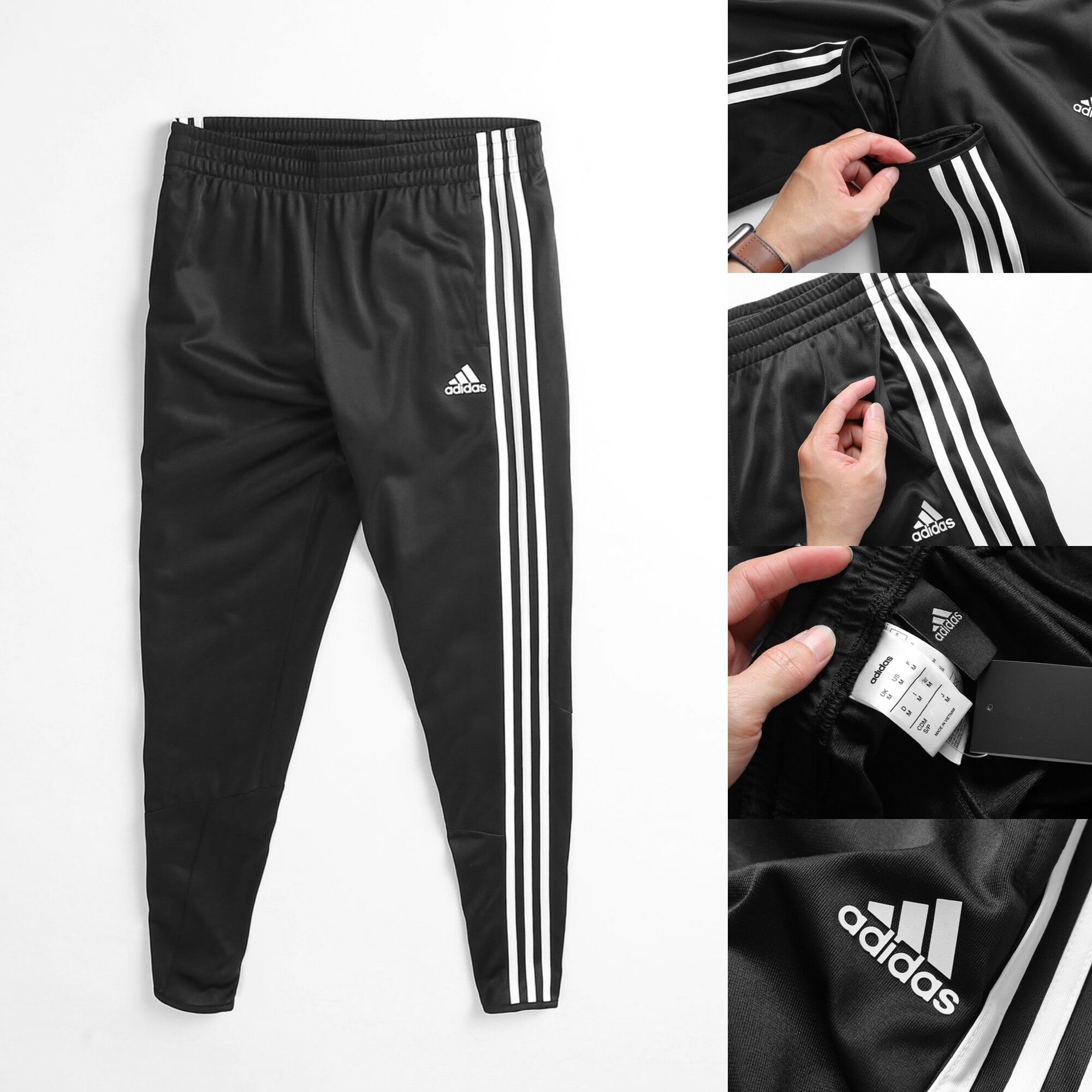 [3-5/8 Hoàn Tiền 25%]Quần jogger Adidass poly 2 da xịn full tem tag chuẩn hãng