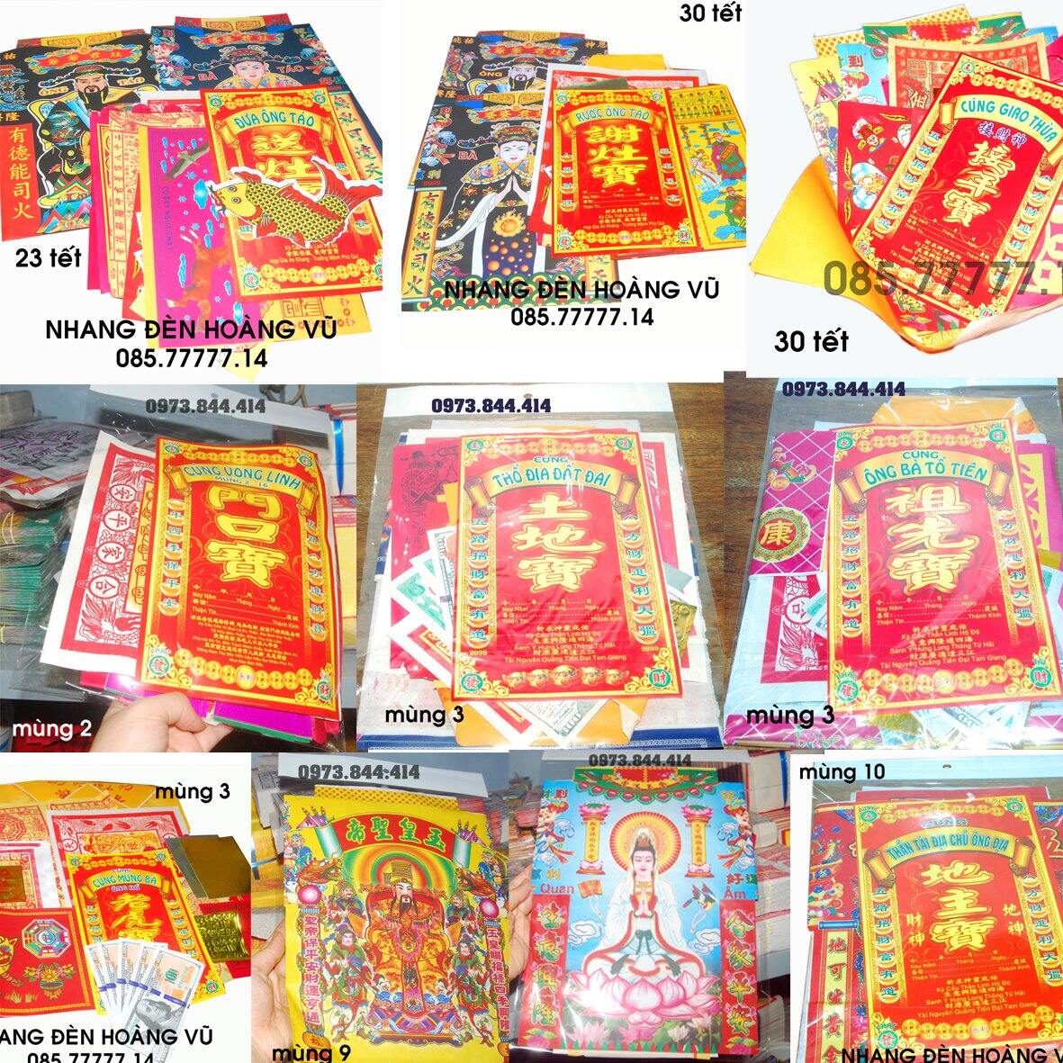 Giấy cúng - combo 10 phần giấy cúng ngày tết