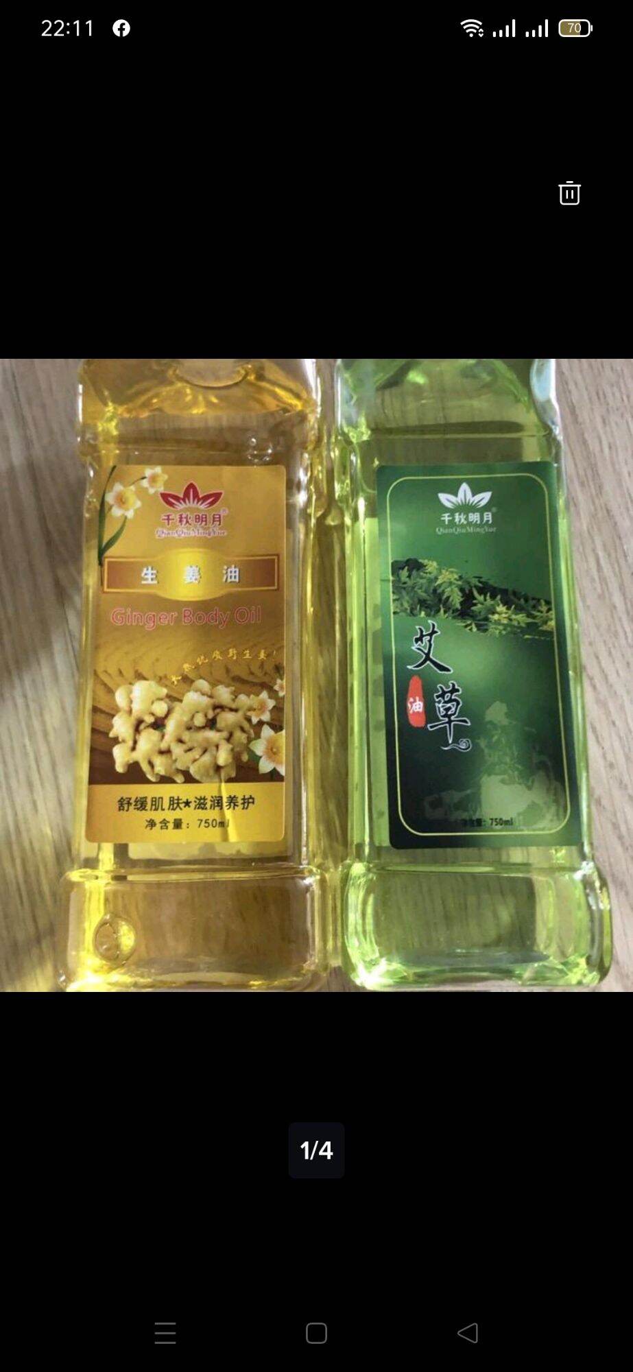 Dầu gừng 750ml massage body, đả thông kinh lạc