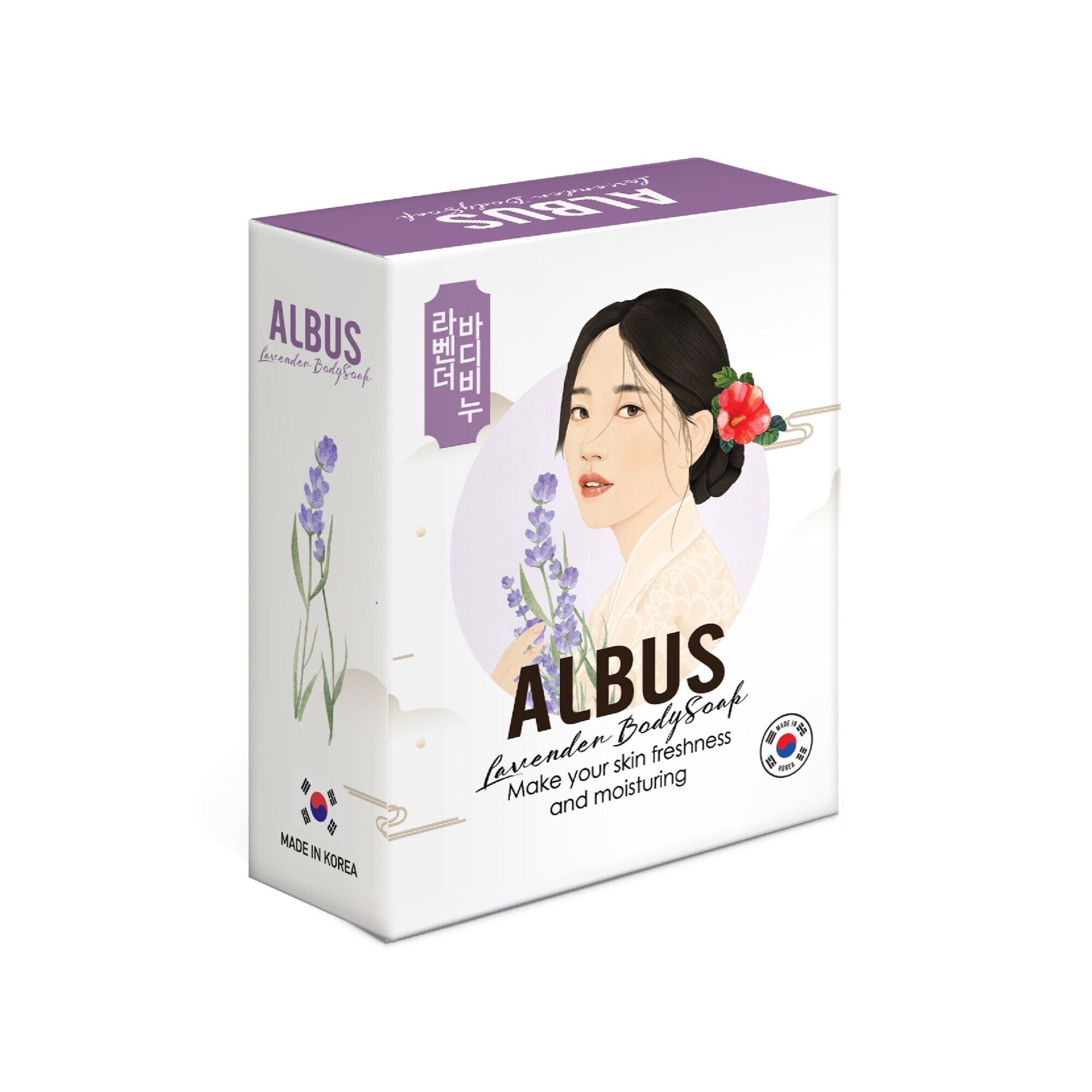 Xà bông tắm albus han quoc cao cấp tinh chất hồng sâm, than hoạt tính