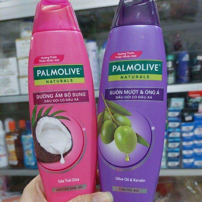 DẦU GỘI CÓ DẦU XẢ PALMOLIVE 180ML TỪ TINH CHẤT ÔLIU, SỮA DỪA DÀNH CHO TÓC KHÔ XƠ RỐI
