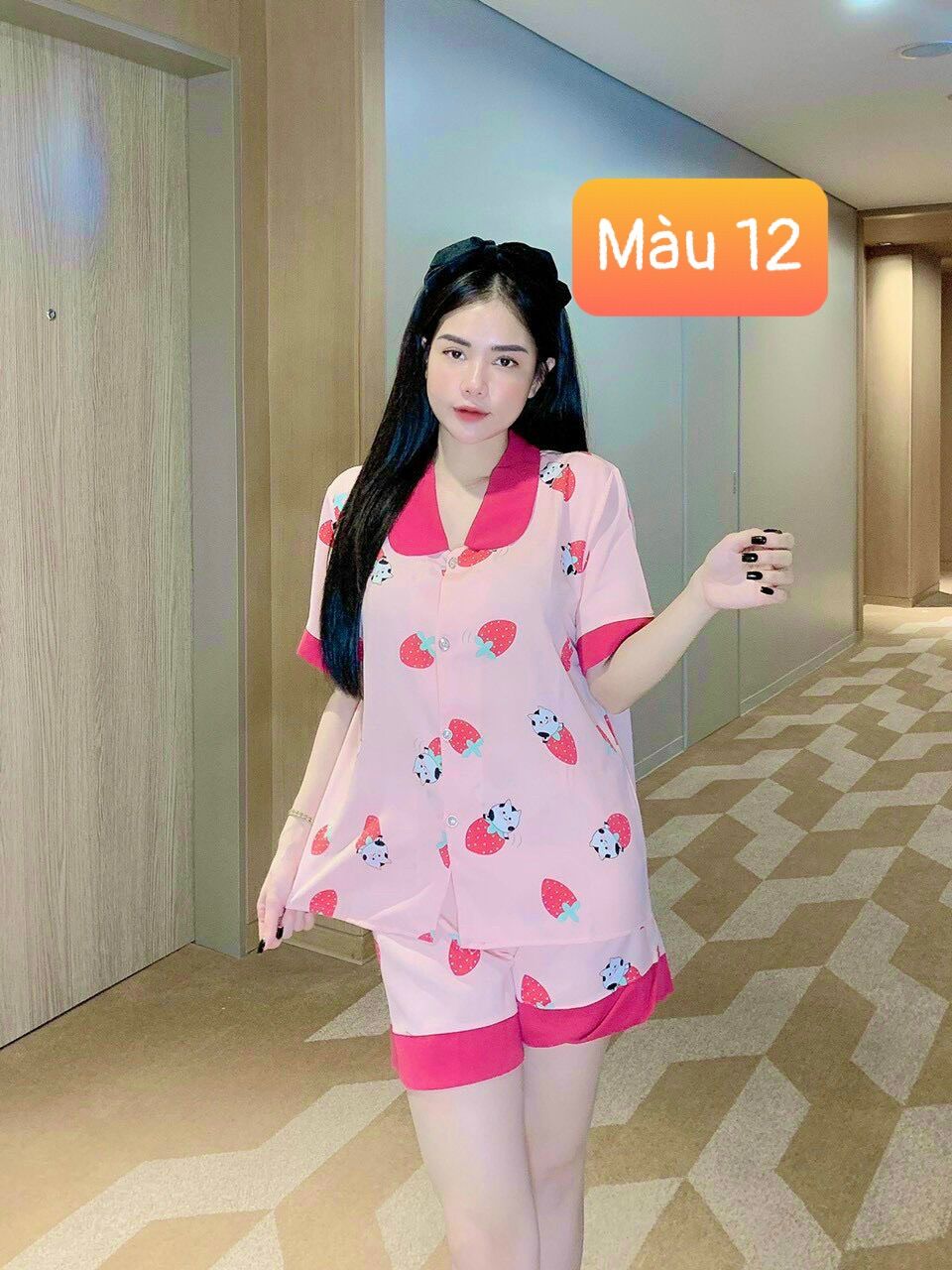 (Giá sỉ ) Sét Đồ Bộ Đùi Pijama Nữ Lụa Mango cổ sen lá