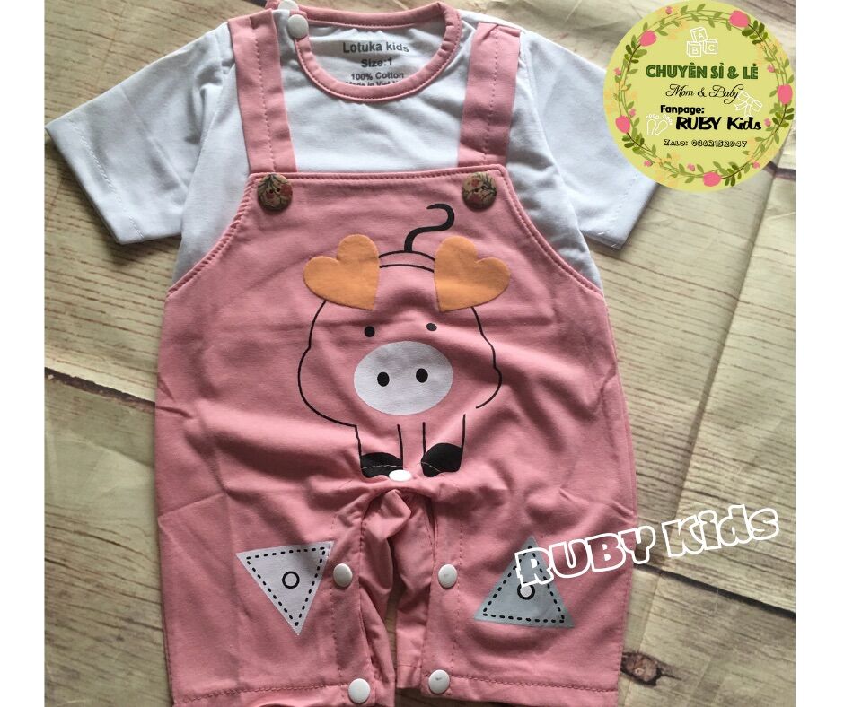 Body yếm cho bé trai bé gái 100% cotton