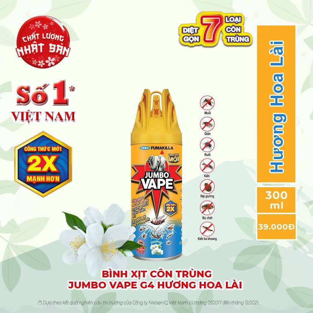 Bình xịt côn trùng Jumbo Vape 300ml