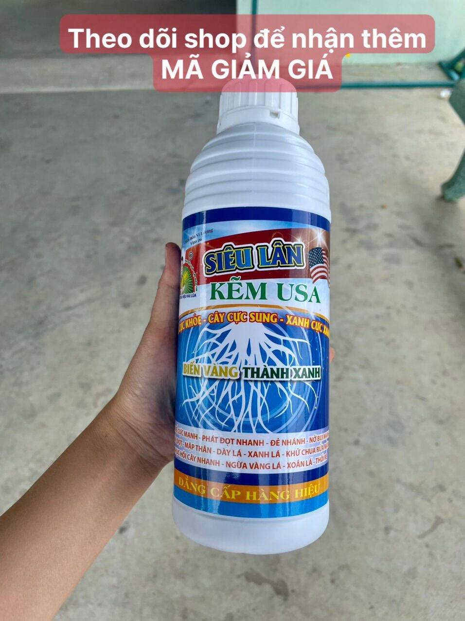 Tặng kèm 1 gói comcat az lúa vàng, kích rễ cực mạnh, bung chồi xanh cây cực nhanh siêu lân kẽm usa