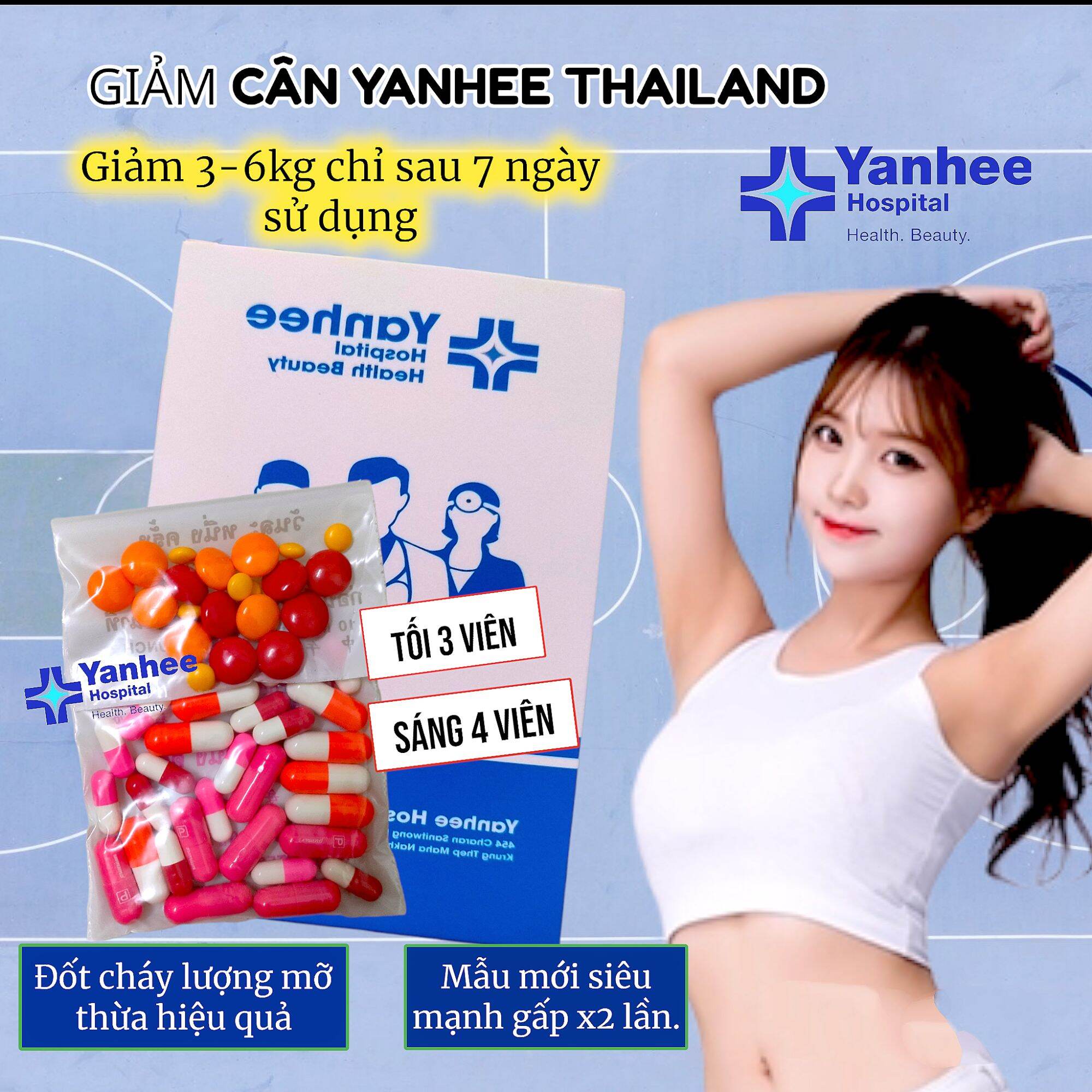 Giảm cân cấp tốc vip yanhee diet plus x2 yanhee thái lan