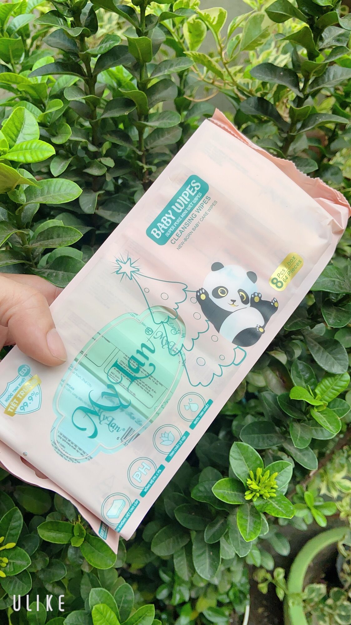 Khăn ướt mini cao cấp Mylan-Lốc 8 gói 64 tờ