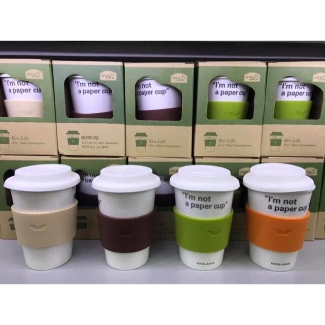 [HCM]LY SỨ NẮP SILLICONE ECO LIFE DUNG TÍCH 370ML- SLB003