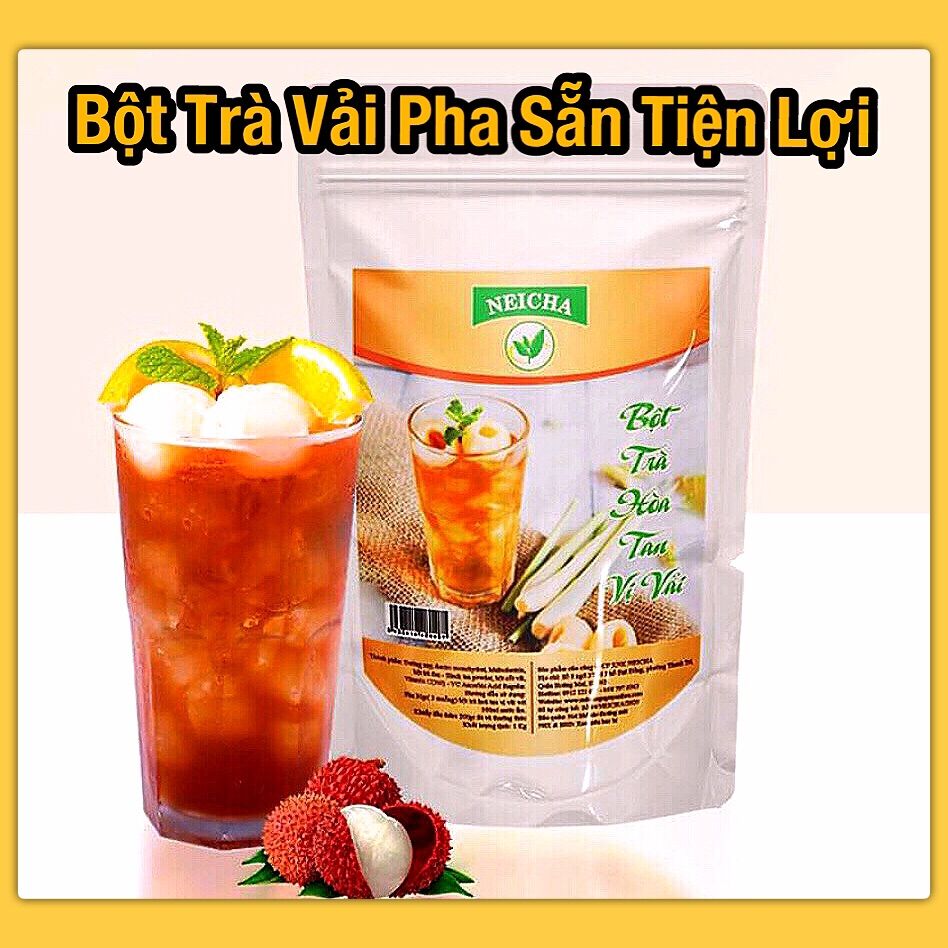 (Gói 1kg)Trà Vải Hòa Tan. PHA SẴN SIÊU NHANH, thơm ngon đúng vị.