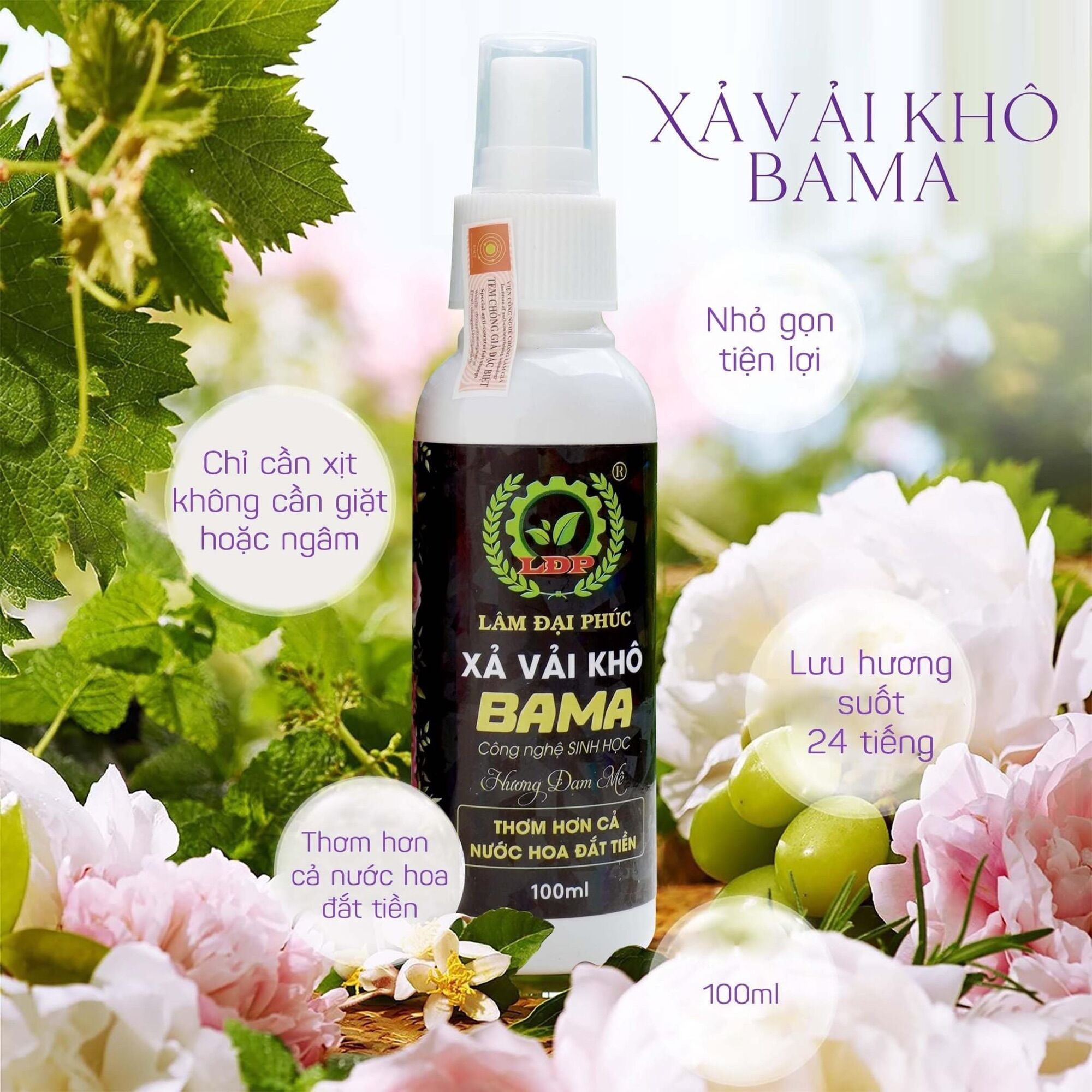 NƯỚC XẢ VẢI KHÔ LÂM ĐẠI PHÚC - HƯƠNG LUXURY BLACK