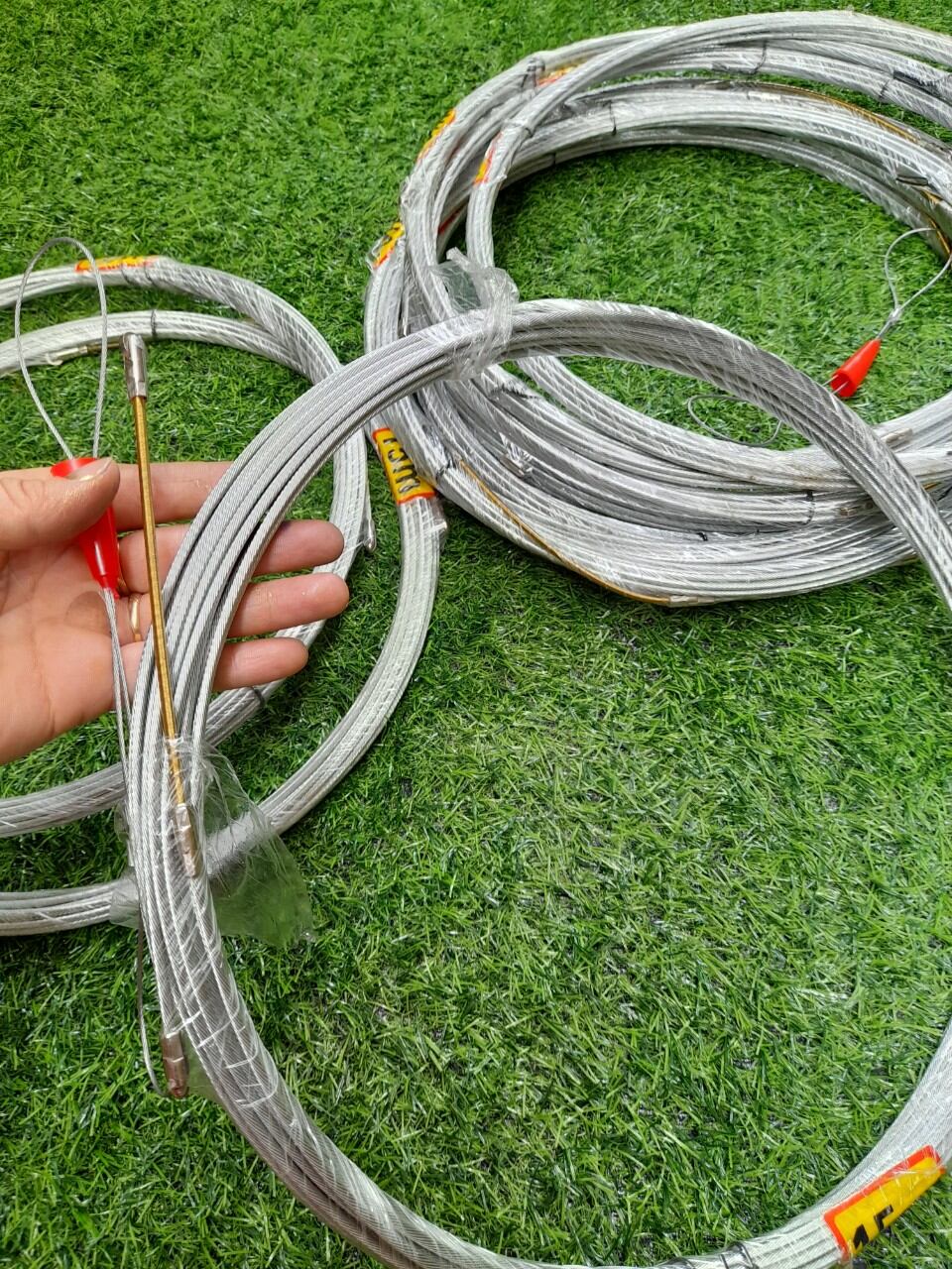 Dây mồi cáp thép sử dụng cho luồn, đi dây điện trong ống ghen- Đường kính dây 3mm,