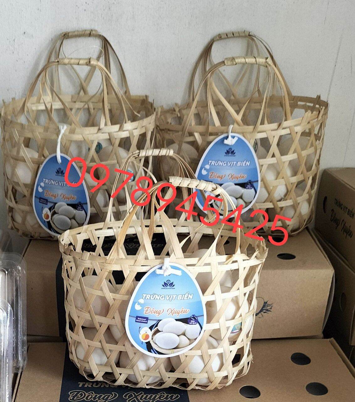 Giỏ tre làn tre đựng trứng