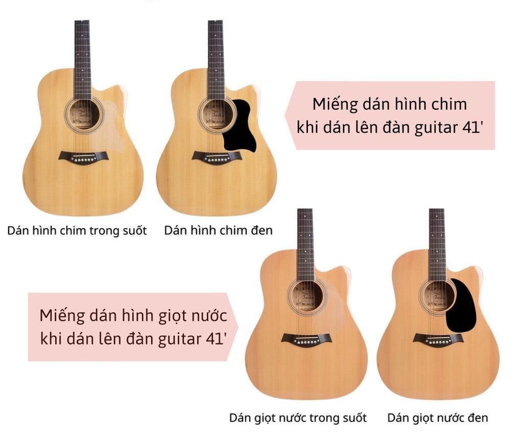 dán chống xước đàn guitar  classic và acoustic