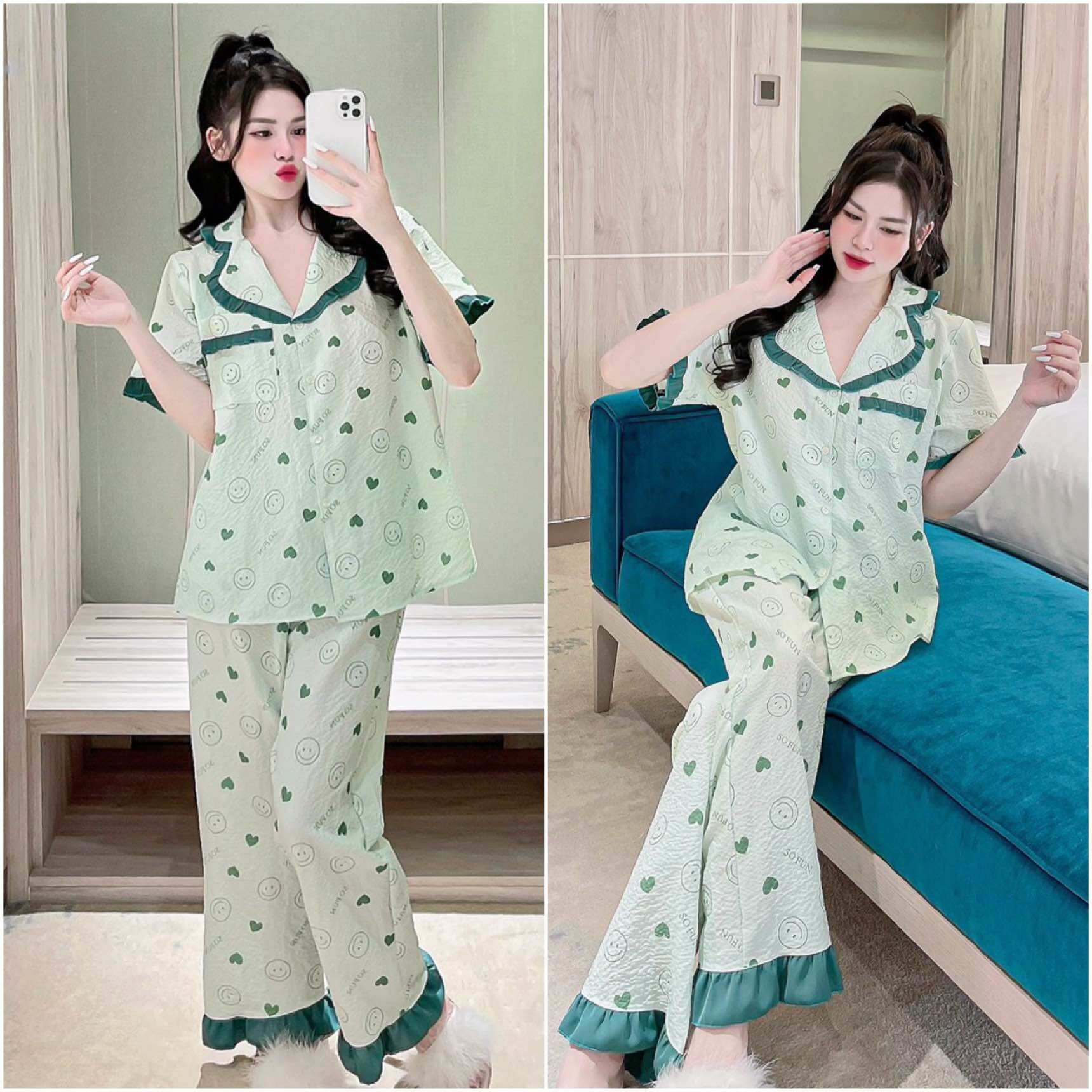 Đồ Bộ Bigsize Tiểu Thư 50-90kg Cao cấp - Chuẩn size