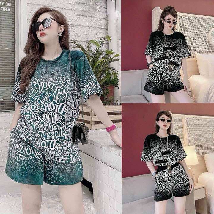 SÉT BỘ SHORT COTTON PHỐI HOẠ TIẾT 3D CAO CẤP
