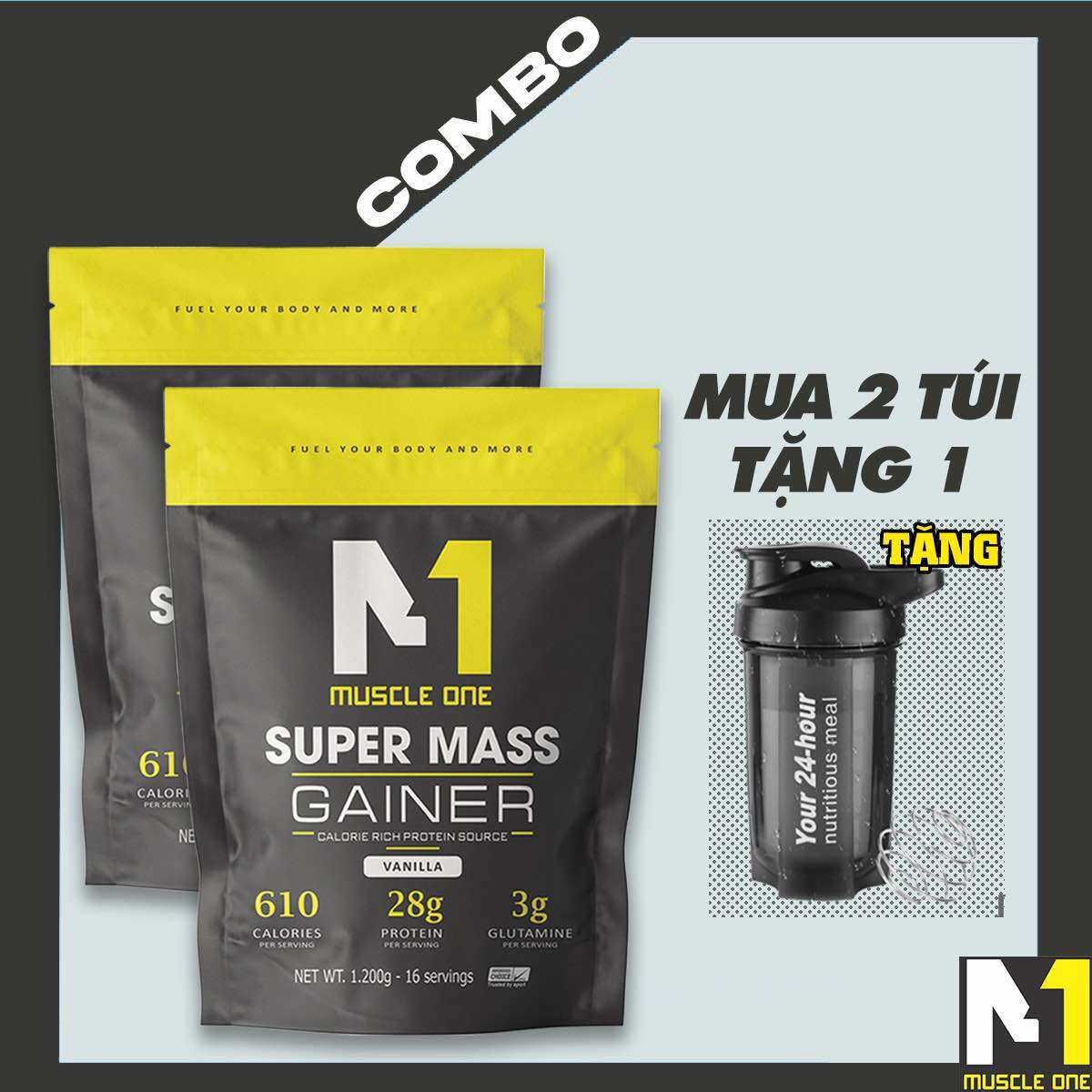 Sữa tăng cơ tăng cân Super mass gainer Muscle one 2.4kg