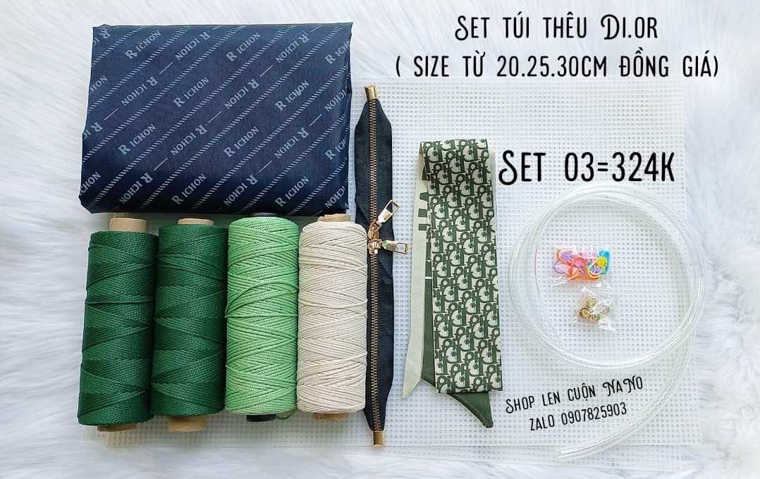 Sét Túi Thêu Canvas