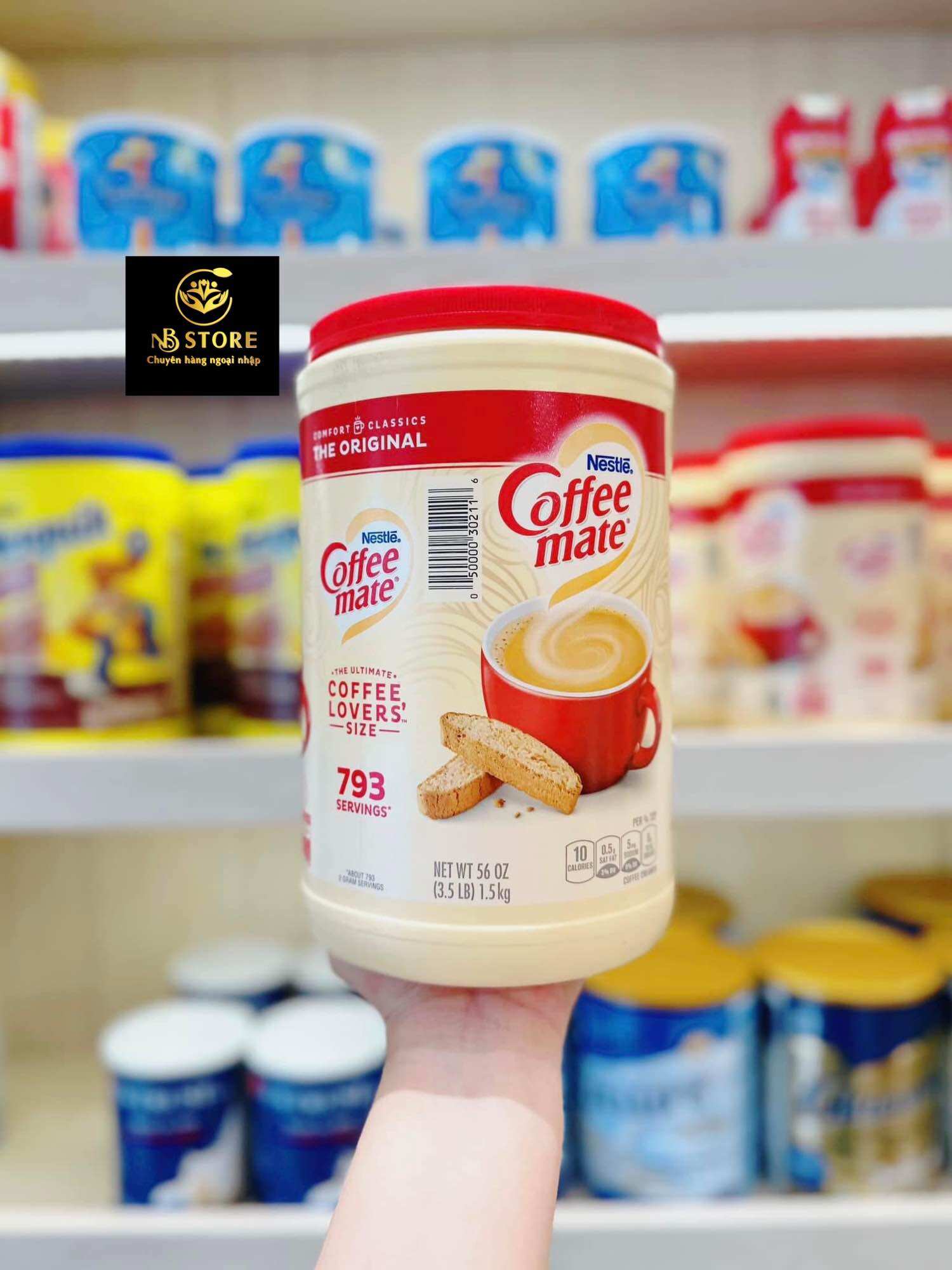 Hàng mỹ. bột kem pha cà phê nestle coffee mate 1.5kg date 2024