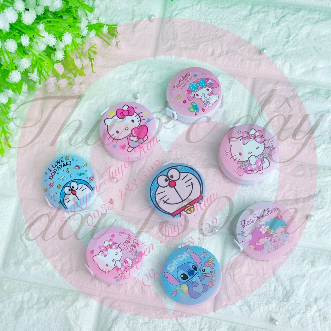 Thước dây rút tự động Hello Kitty - Doremon Doraemon