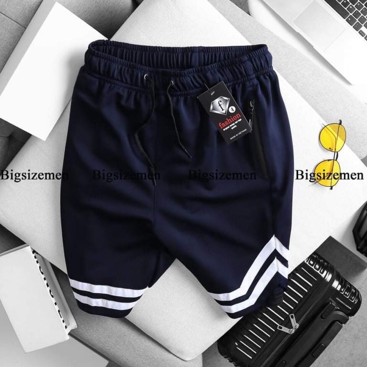 (Big size <140kg) Short thun viền nam big size đủ màu