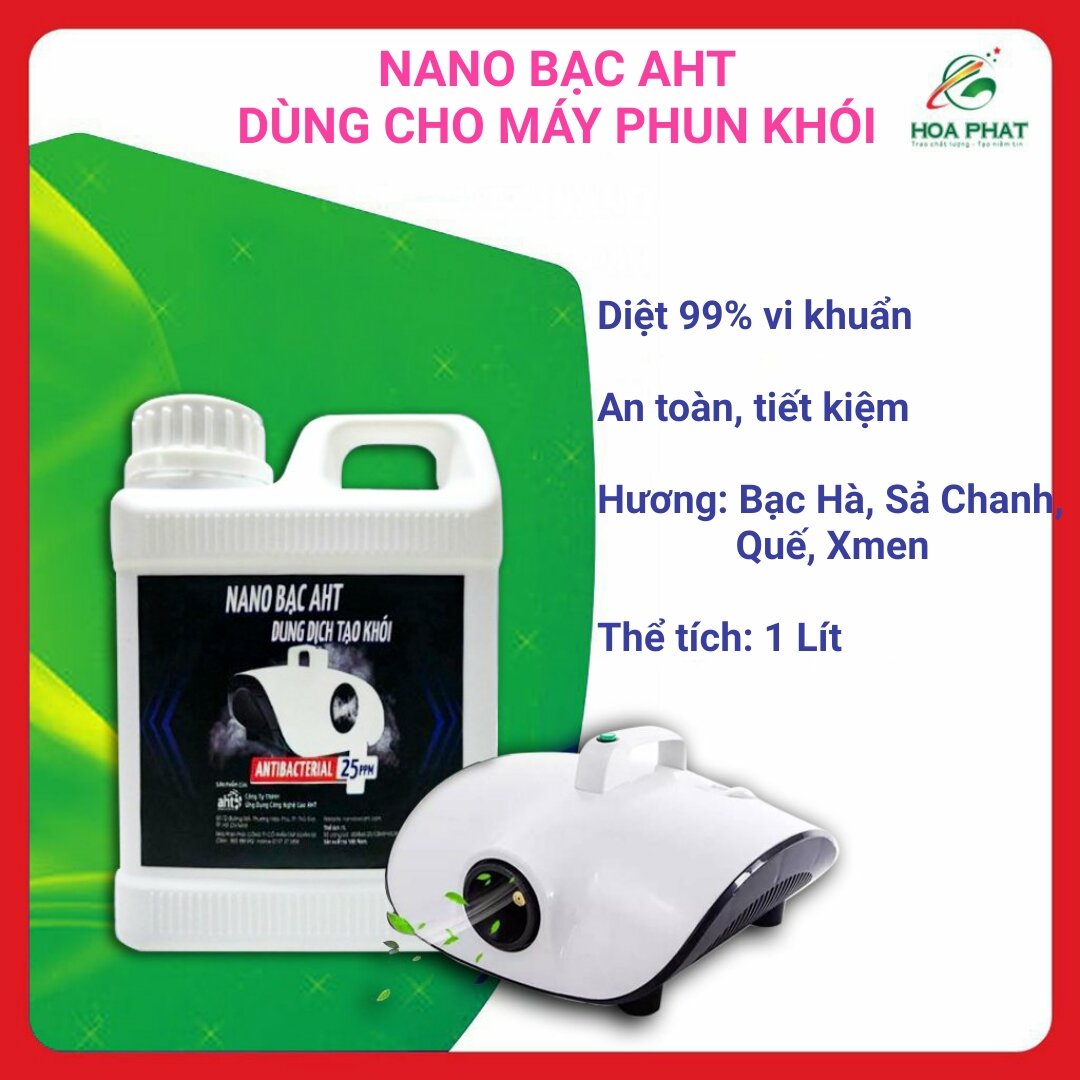 Diệt khuẩn tạo khói nano bạc aht 1 lít - hương quế