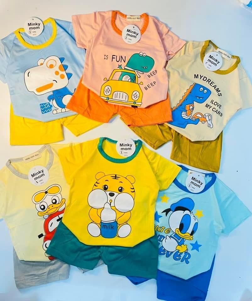 Thun lạnh minky mom in hình dễ thương, 2bo 75k