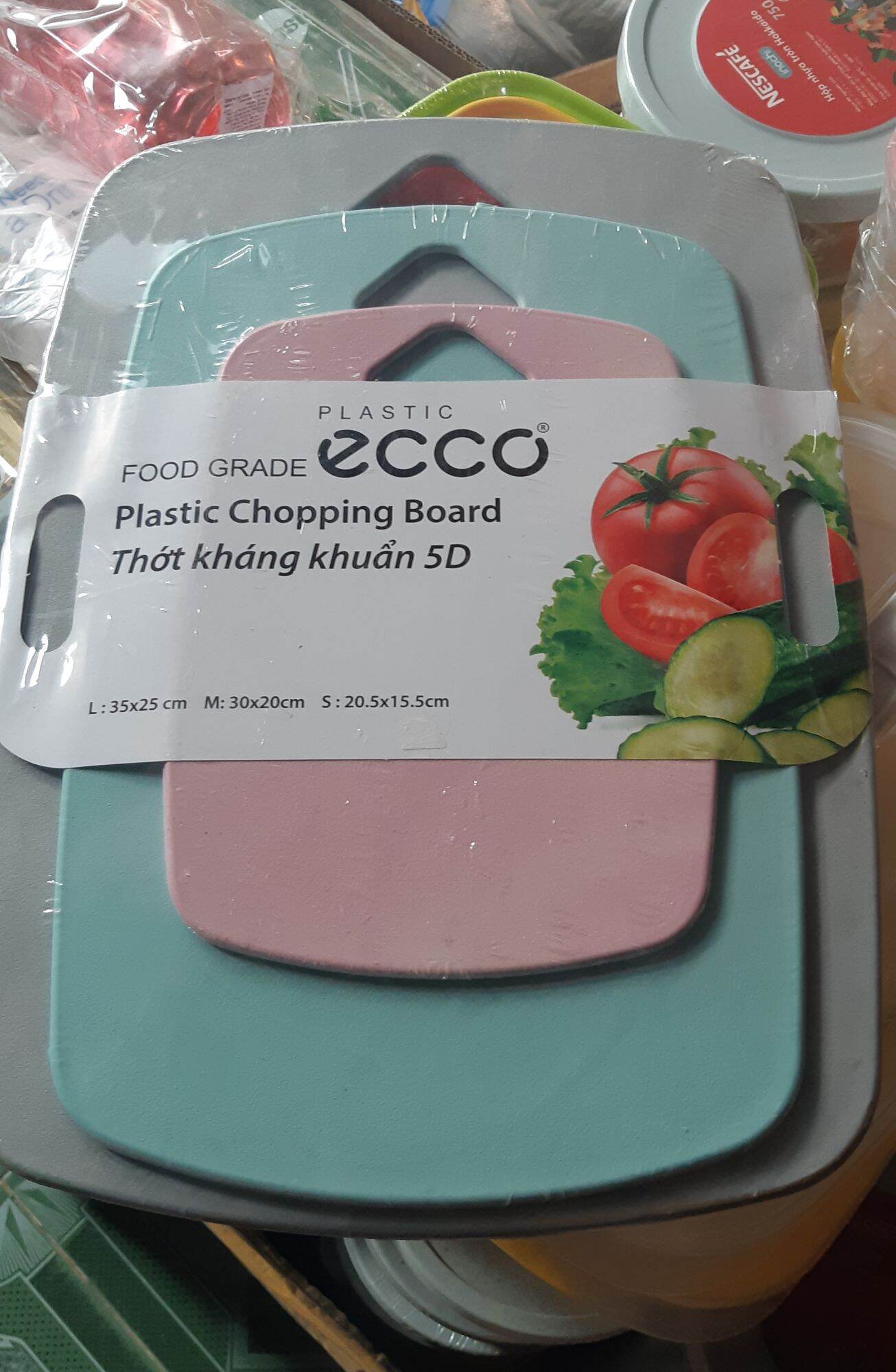 Bộ 3 Thớt Nhựa Kháng Khuẩn 5D.