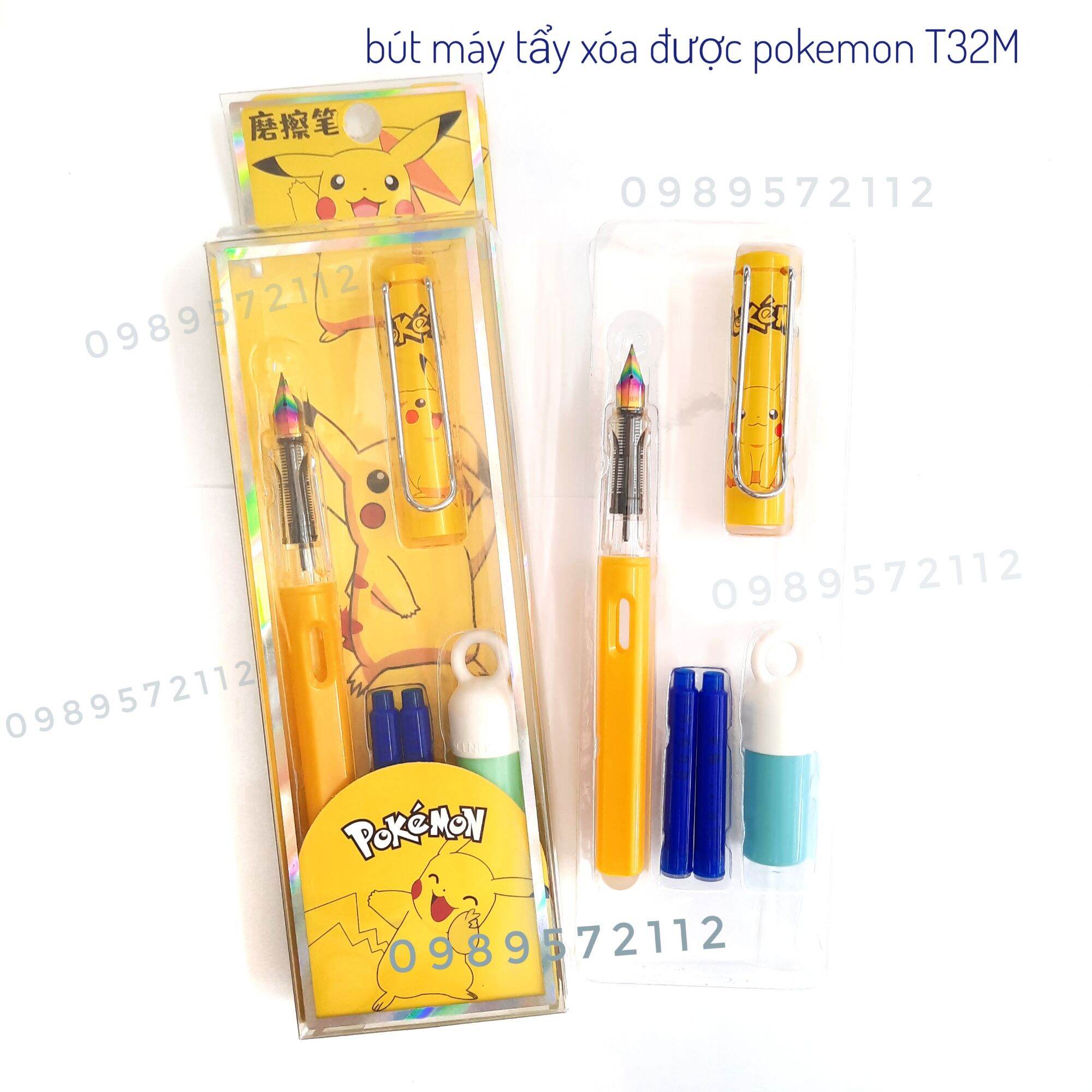 Bút máy tẩy xóa được T32M hình doremon.