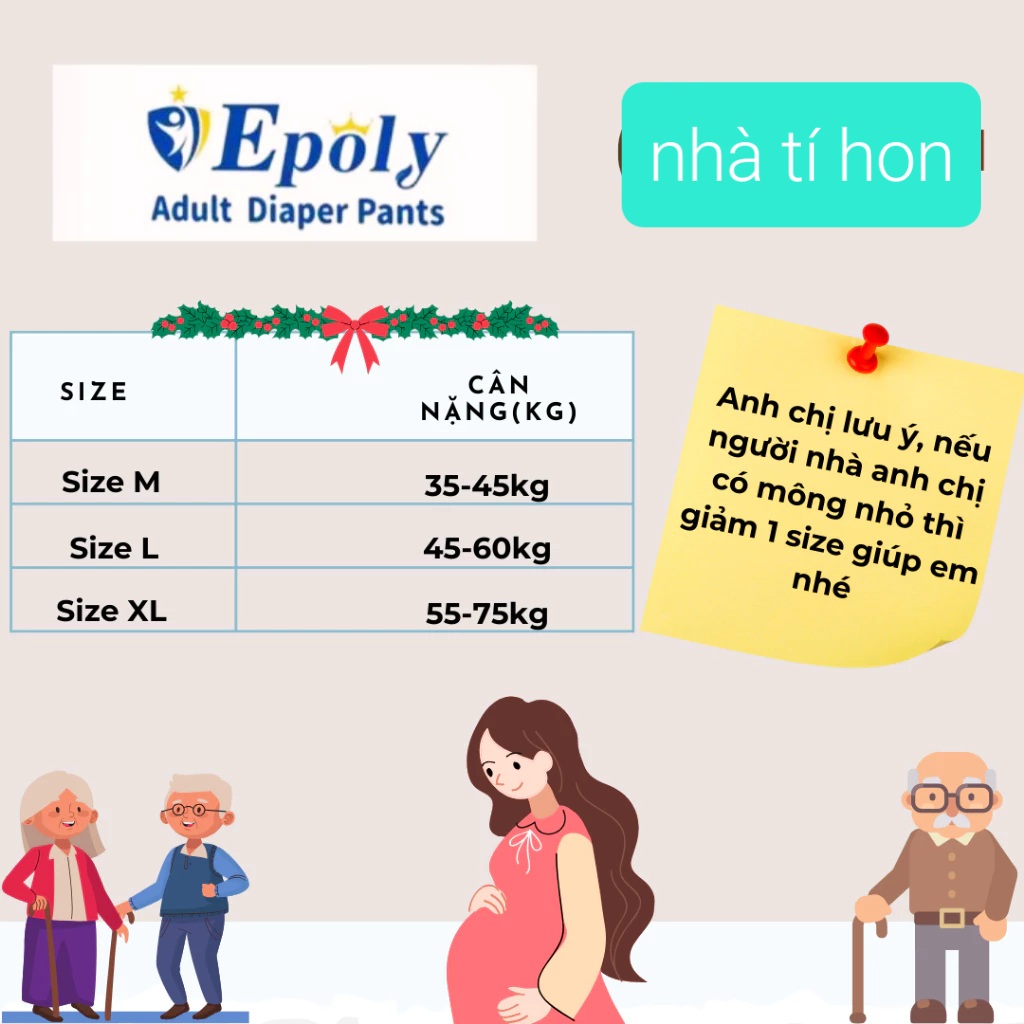 Bỉm dán bỉm quần người lớn epoly