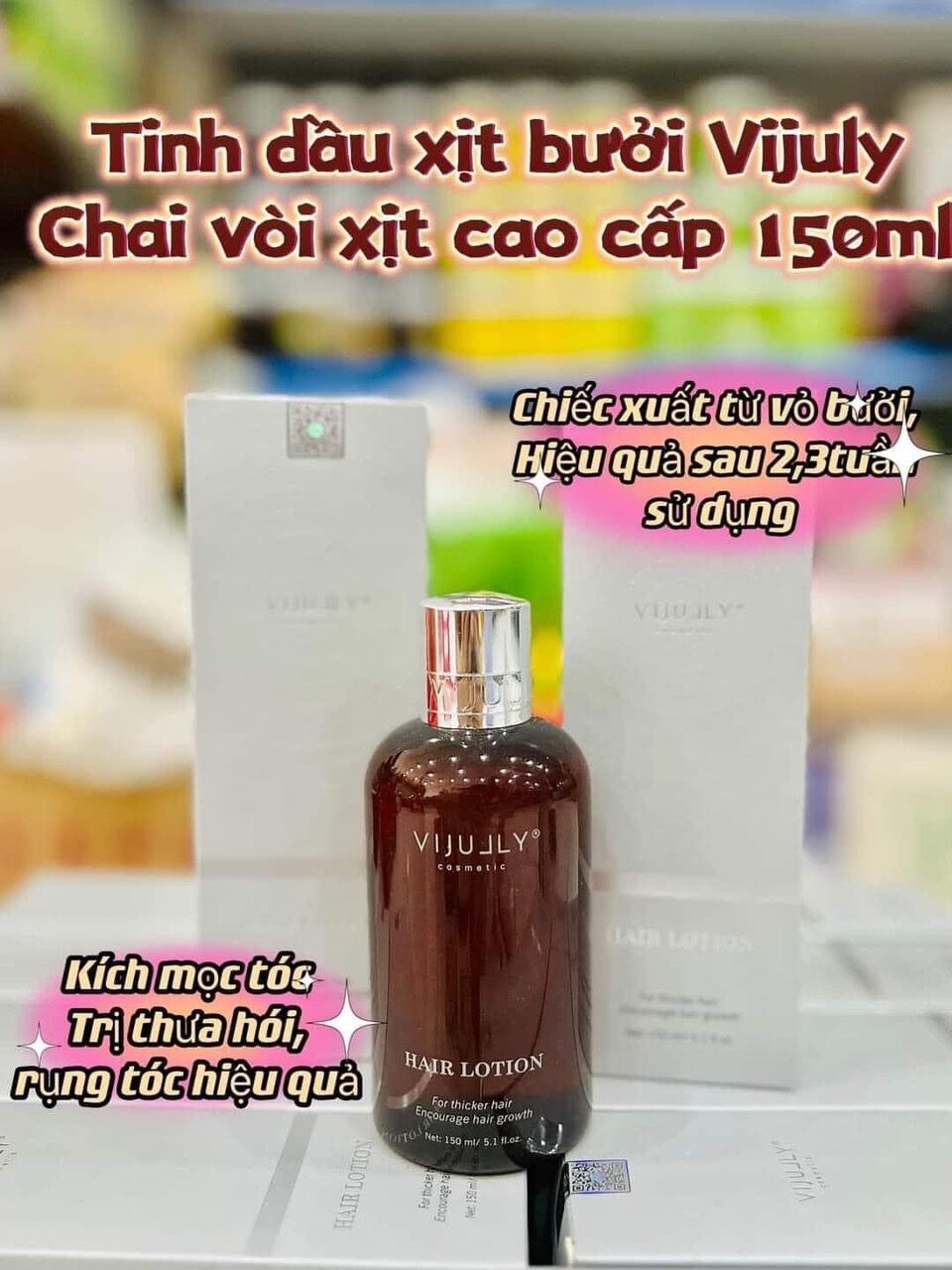 Xịt Mọc Tóc Vijully Kích Thích Tóc Mọc ,Ngăn Rụng Tóc ,150ml