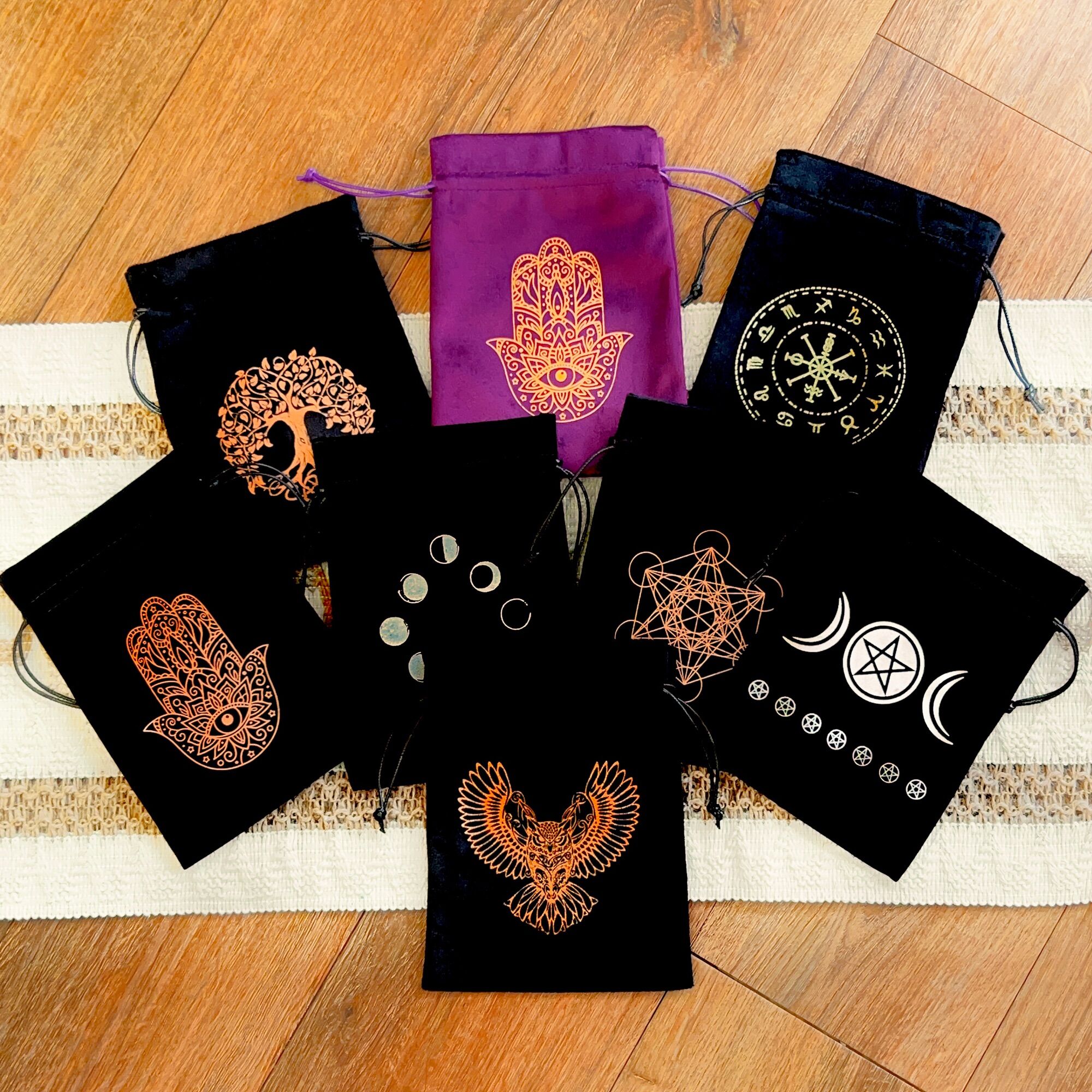 Túi đựng đá/bài Tarot nhiều hoạ tiết