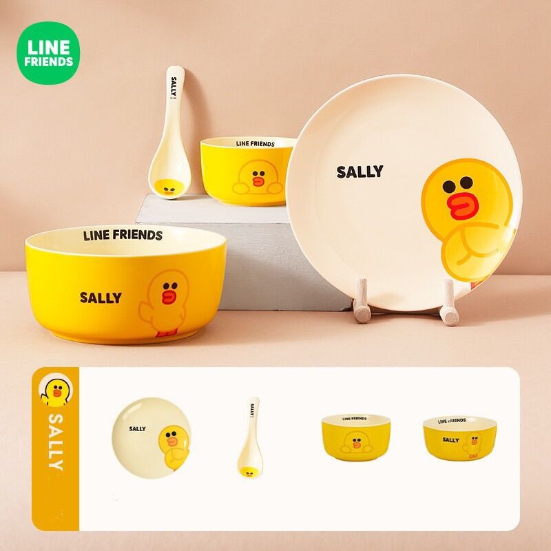 Bộ bát đĩa cao cấp LINE FRIENDS 4 món