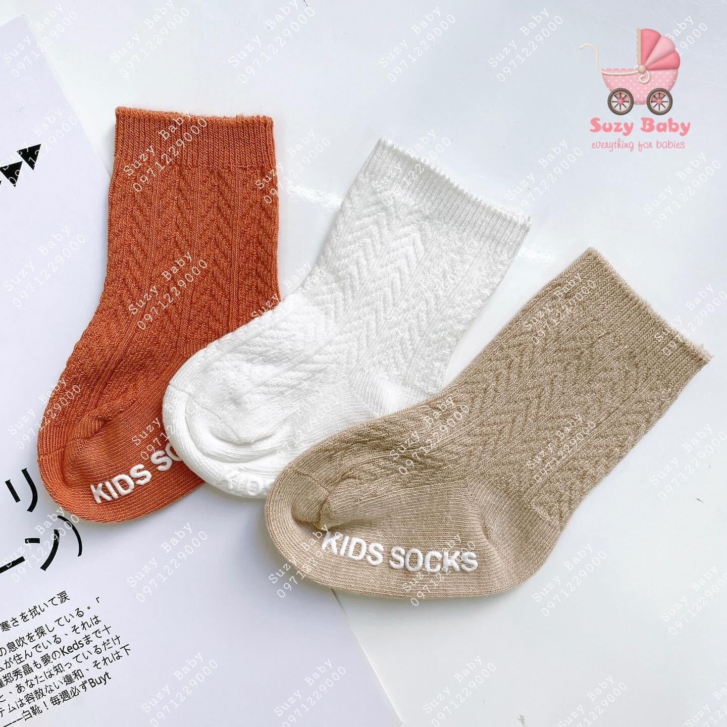 SET 3 TẤT HÀN QUỐC CỔ CAO CHO BÉ