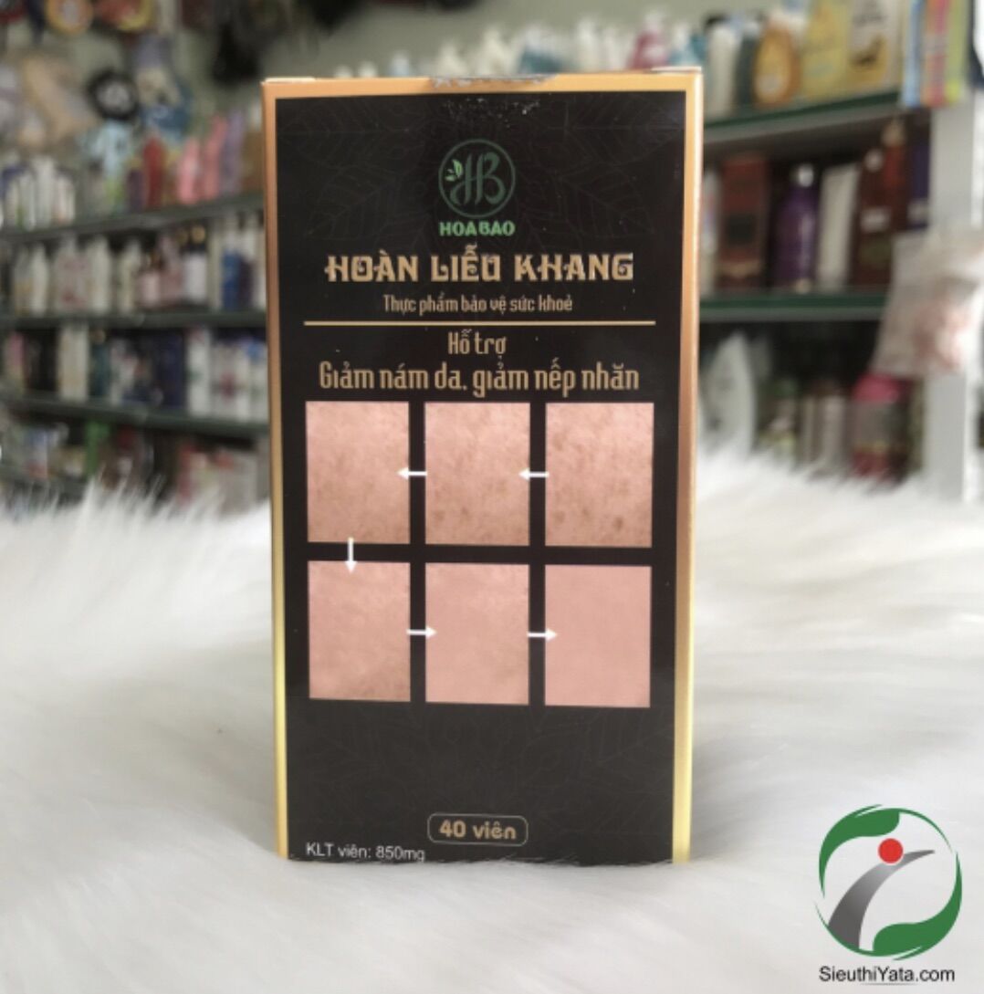 Viên uống ngừa nám, sạm da, tàn nhang, đồi mồi, giảm nếp nhăn hoàn liễu khang - hộp 40 viên