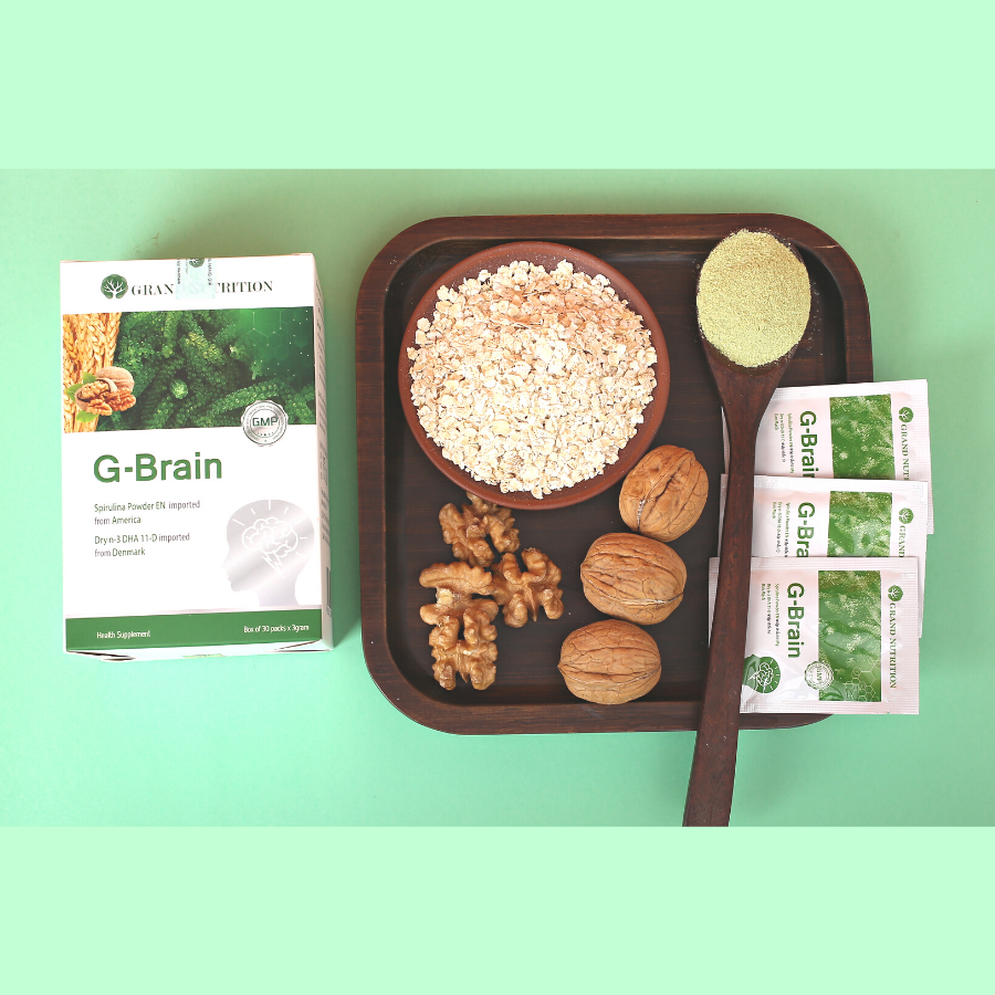 CỐM TRÍ NÃO GBRAIN - G BRAIN HỘP 30 GÓI ( Cải thiện mất tập trung, hay quên )