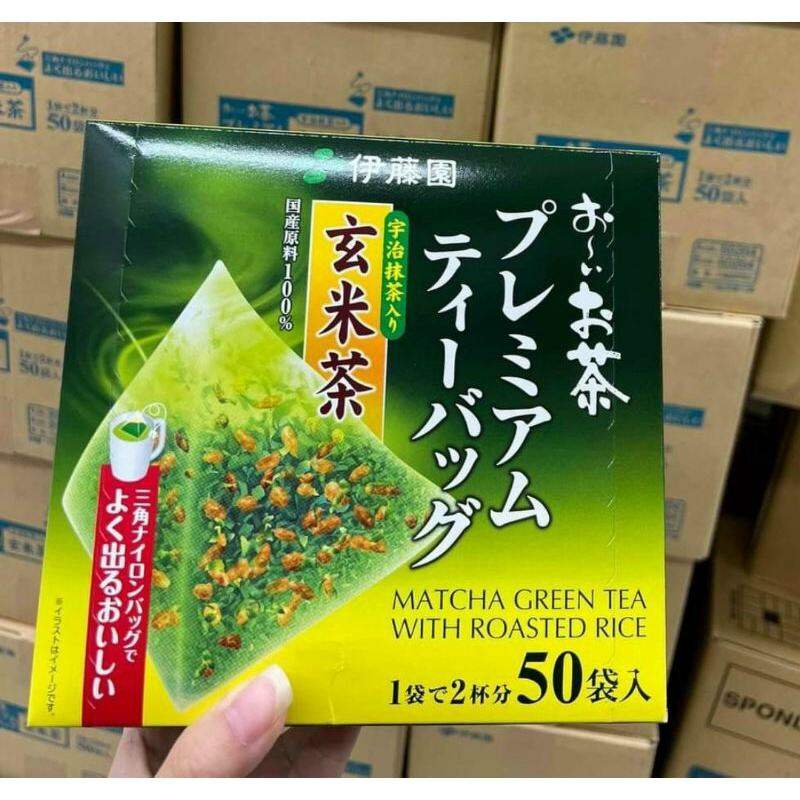 Trà xanh gạo lứt matcha tiên 50 gói túi lọc