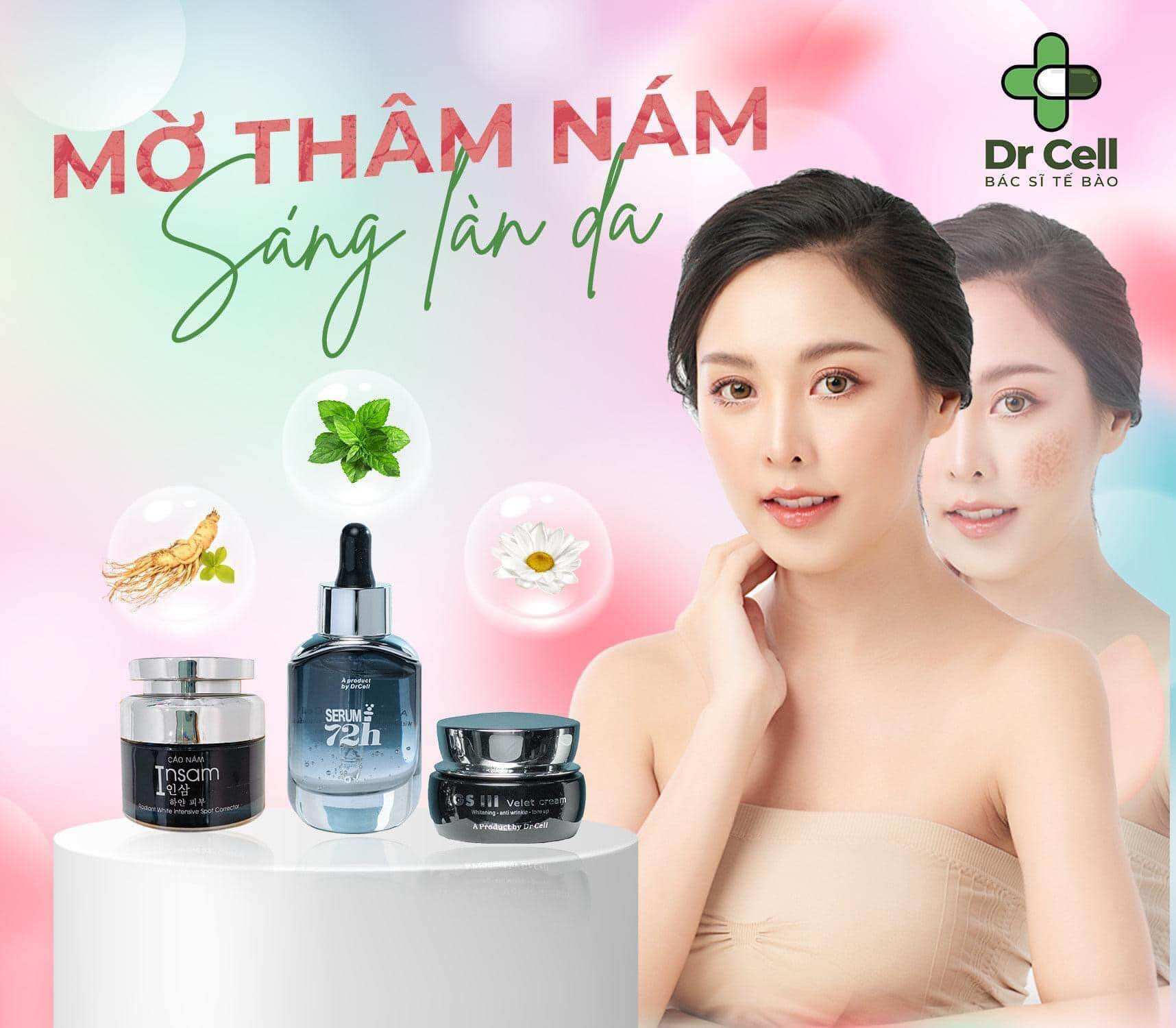 Combo mờ thâm nám sáng làn da của dr cell