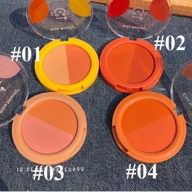 Bảng 4 ô vừa má hồng vừa highlight