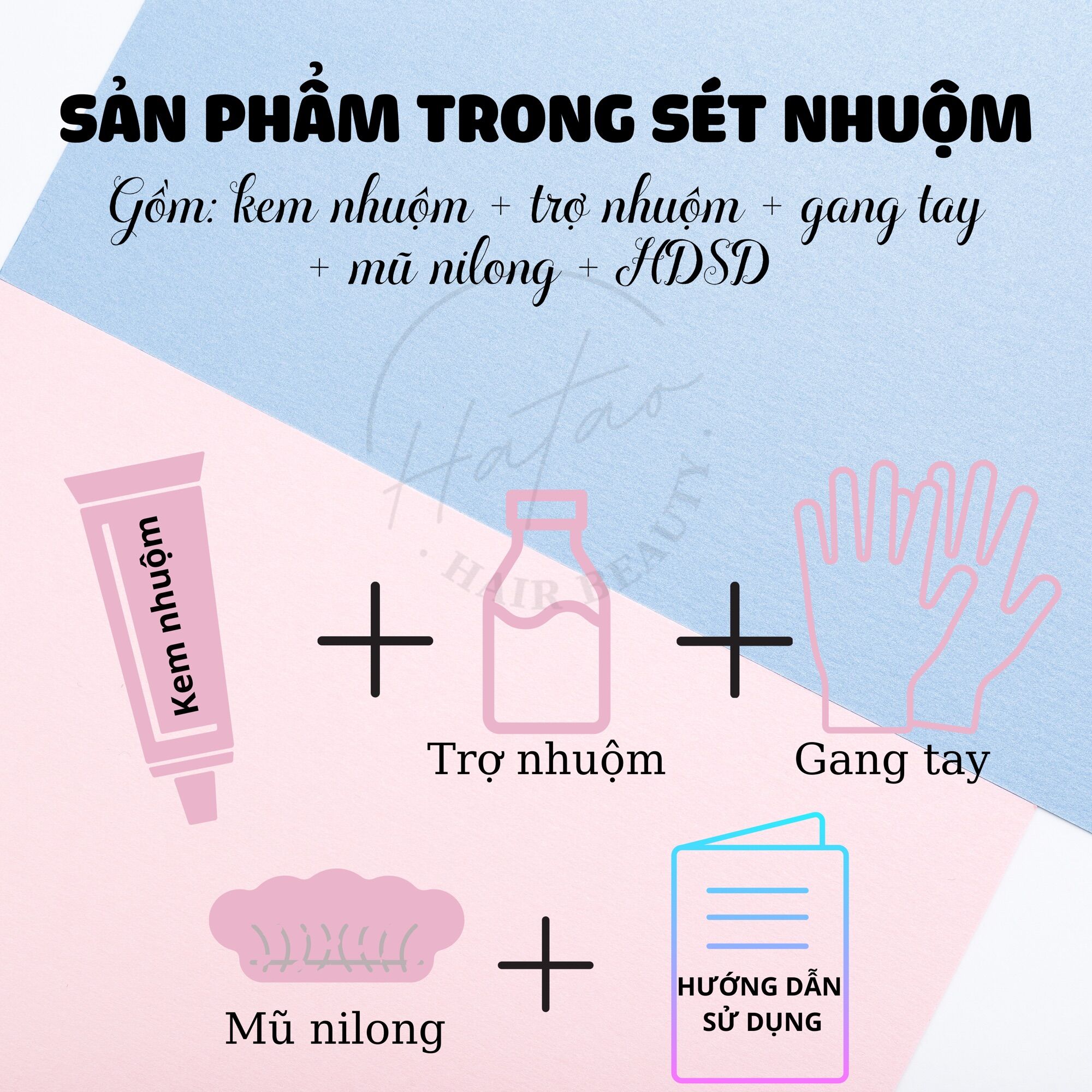 [HCM]Combo nhuộm tóc cao cấp màu Bạch Kim [BỘT TẨY + TRỢ TẨY + KHỬ VÀNG + GANG TAY]