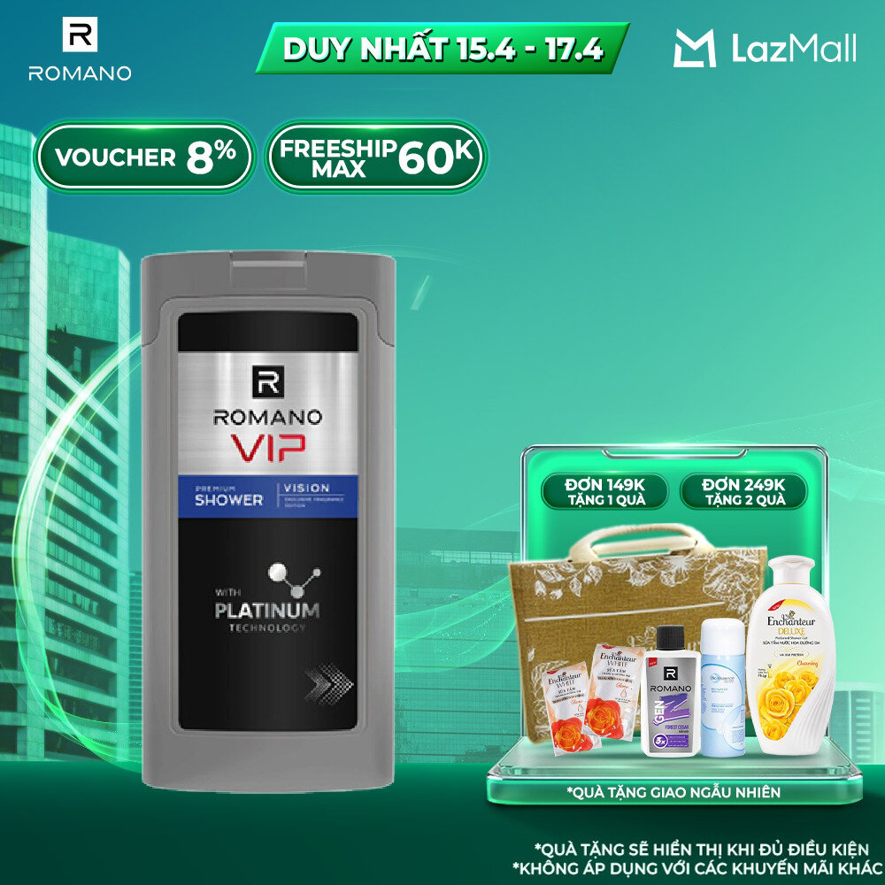 Sữa tắm cao cấp Romano VIP Vision sang trọng cuốn hút 180g
