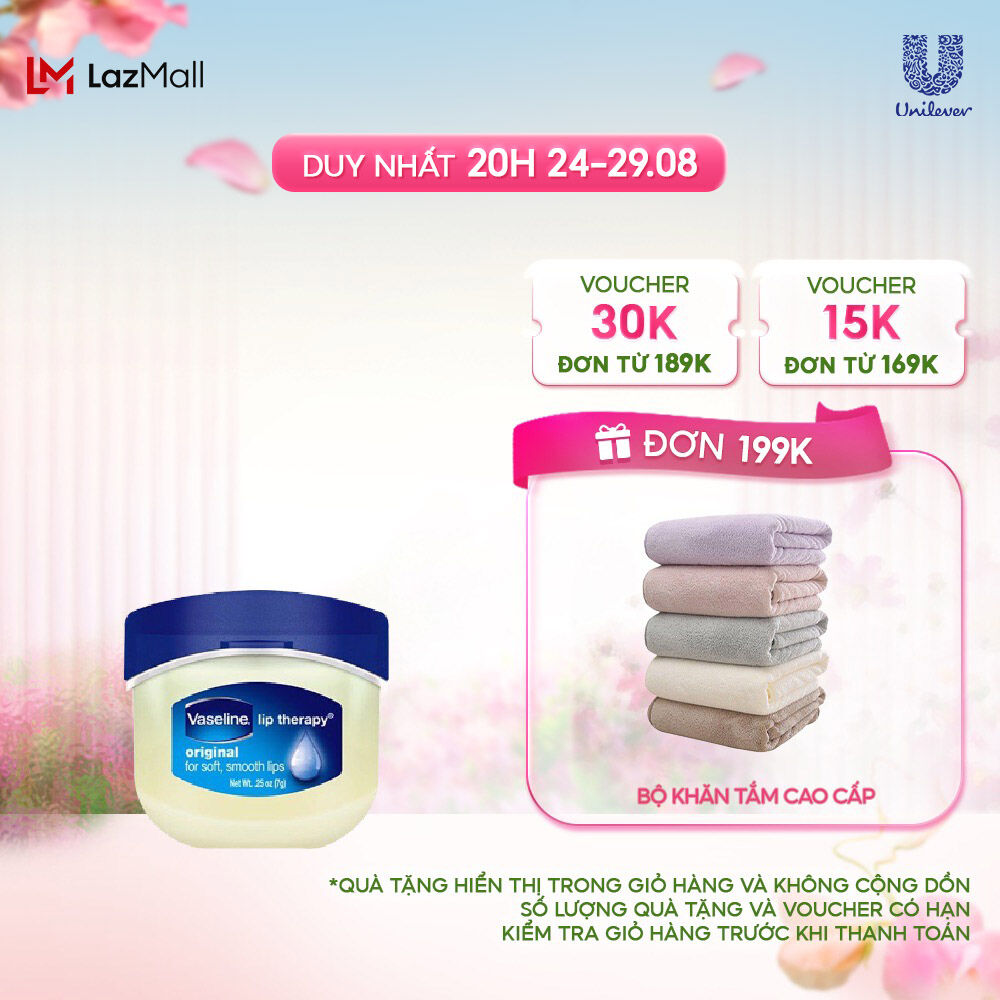 Sáp dưỡng môi Vaseline Mềm Mịn 7g