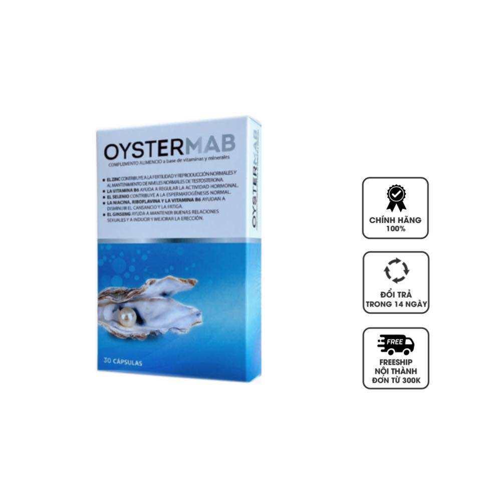 Oyster Mab, Tinh Chất Hàu Biển Na Uy, Tăng Cường Sinh Lý Nam Giới, Tăng Thụ Thai, Hộp 30 Viên