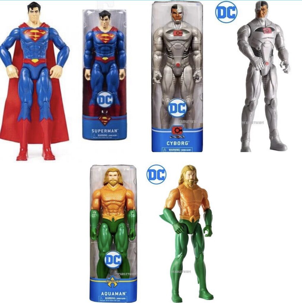 Set 3 mô hình anh hùng DC Super hero cử động được fullbox chính hãng