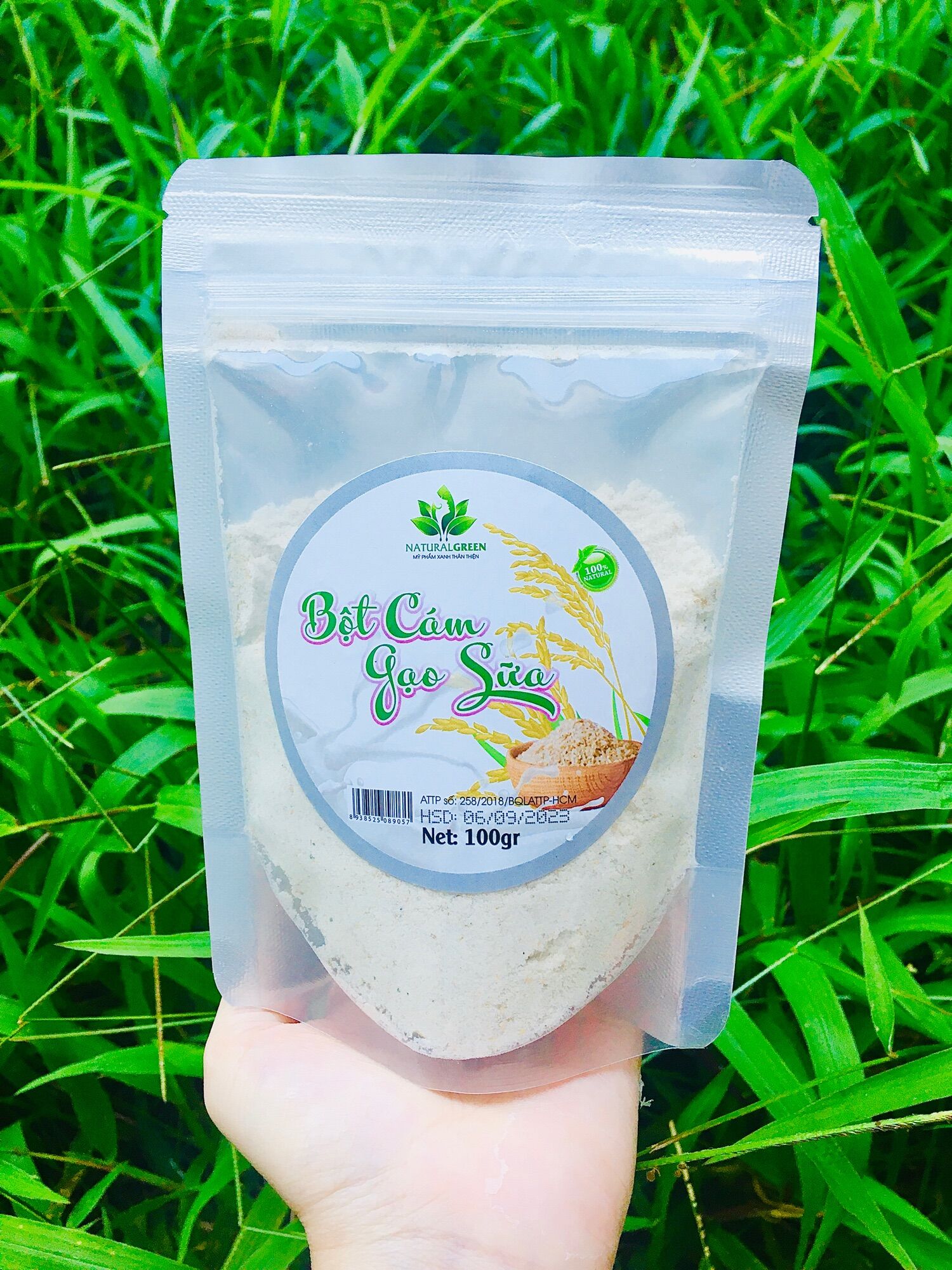 Bột cám gạo dưỡng trắng da gói 100gram