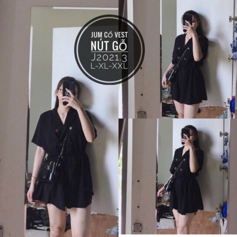 55-90kg Bigsize JUMP CỔ VEST NÚT GỖ