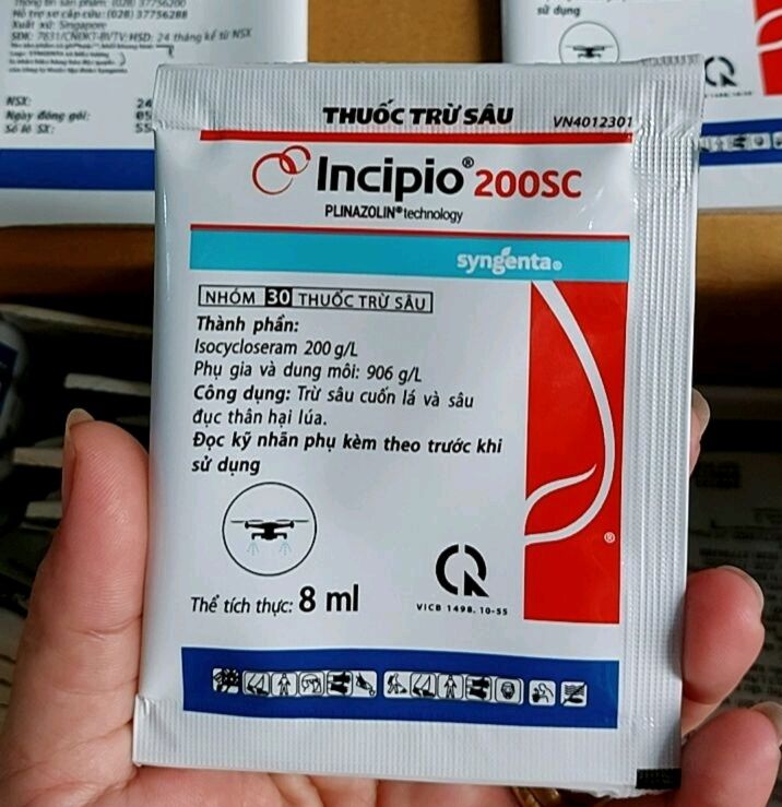 Thuốc trừ sâu thế hệ mới incipio 8ml có mã quét qr combo 50 gói 8 ml