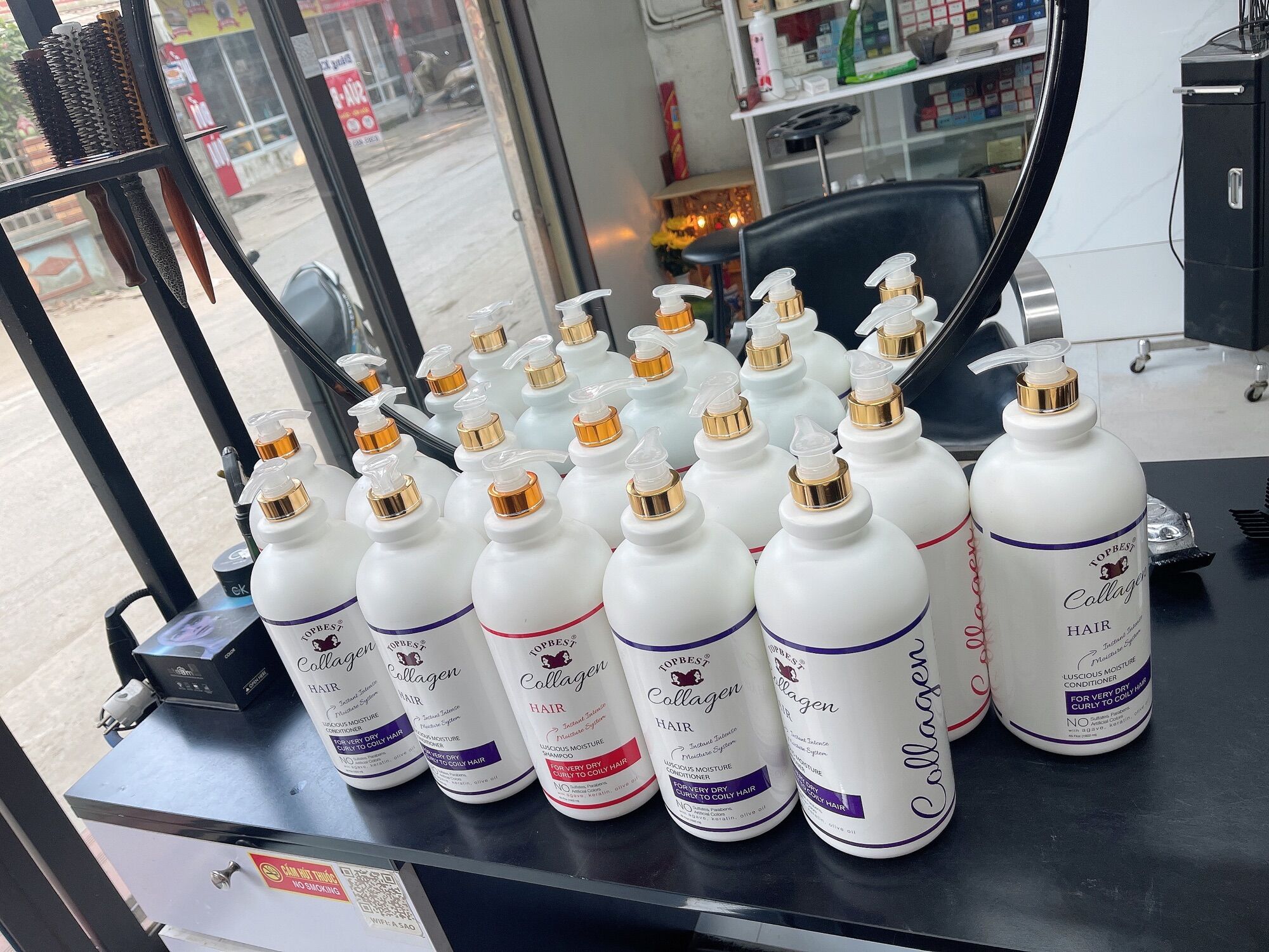 Dầu cặp gội xả topbest colagen 1922ml siêu mềm mượt