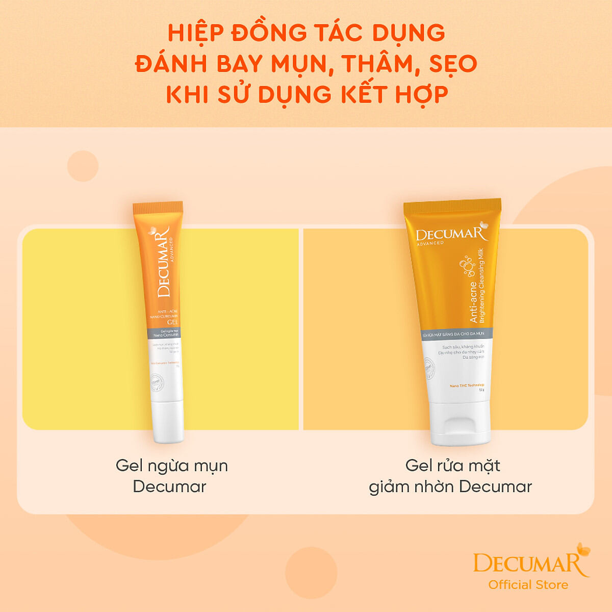 Combo DECUMAR làm giảm thâm,giảm mụn,mụn mủ,viêm sưng,sáng da